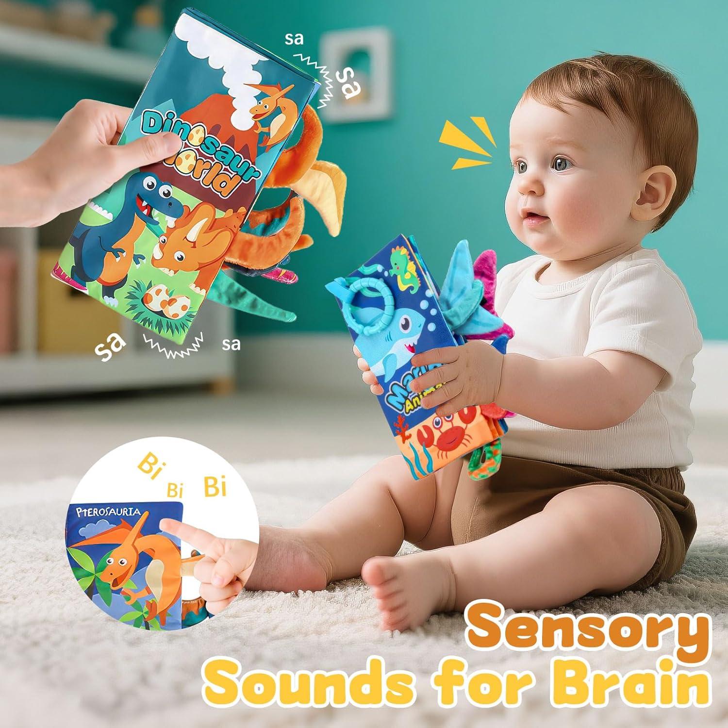 Libros Suaves para Bebés 0-12 Meses - Juguetes Interactivos