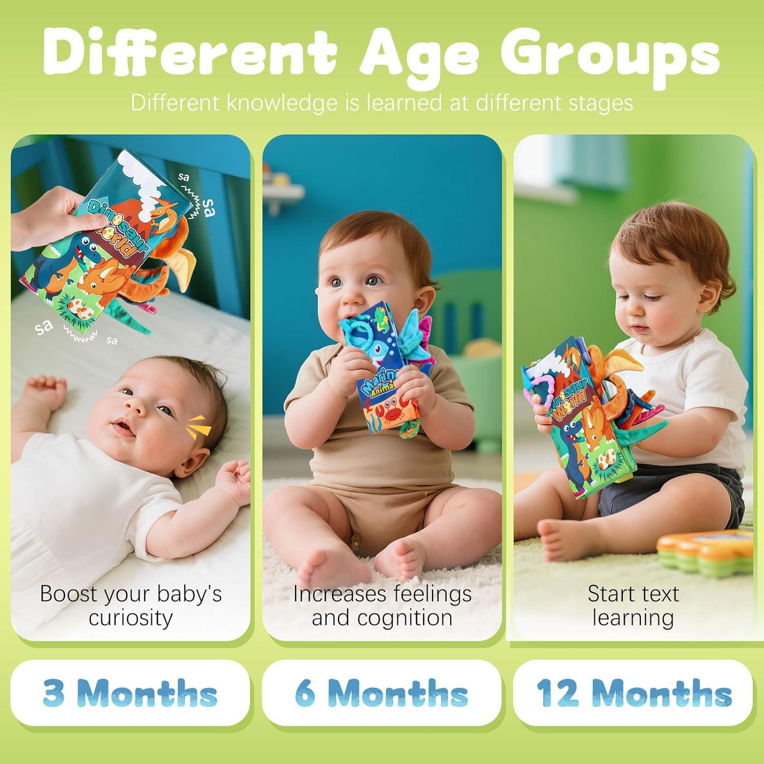 Libros Suaves para Bebés 0-12 Meses - Juguetes Interactivos