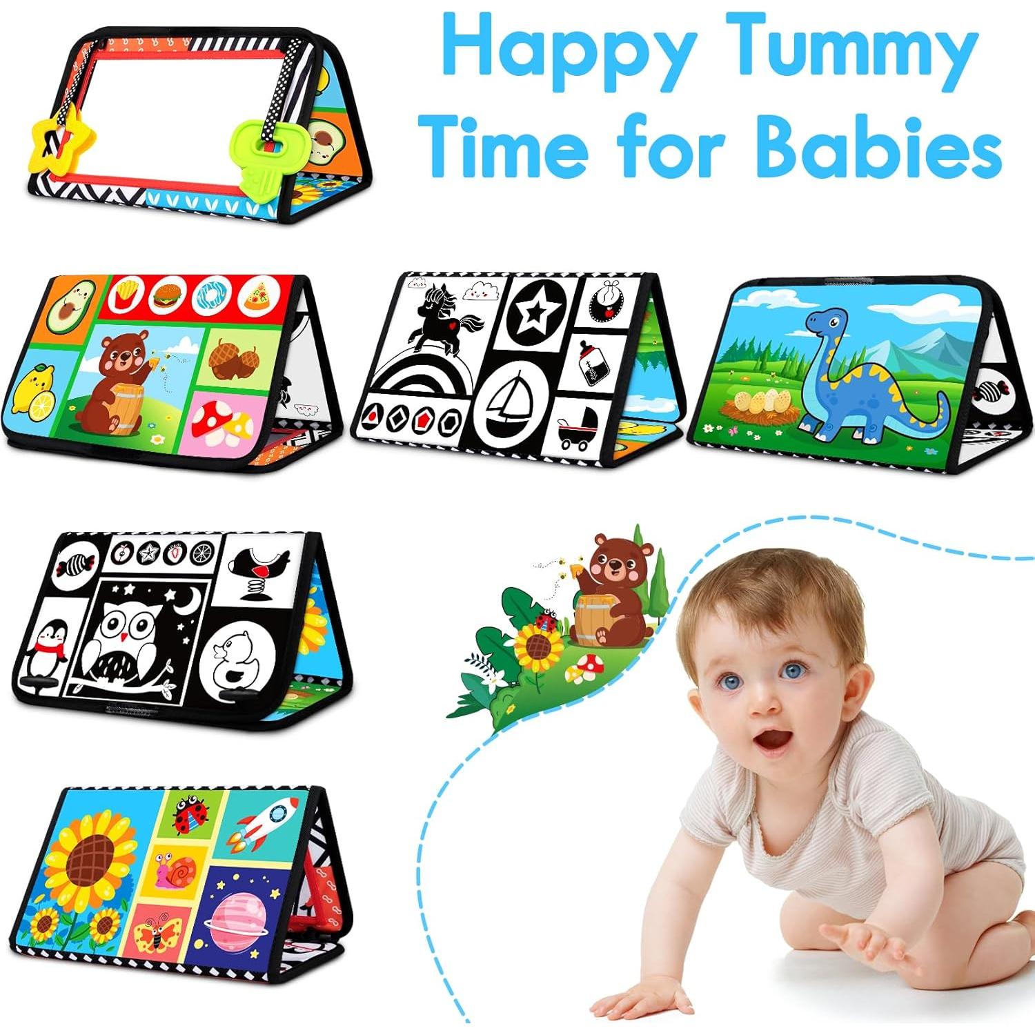 Espejo Tummy Time Aboosam 3 en 1 con Libro y Mordedor