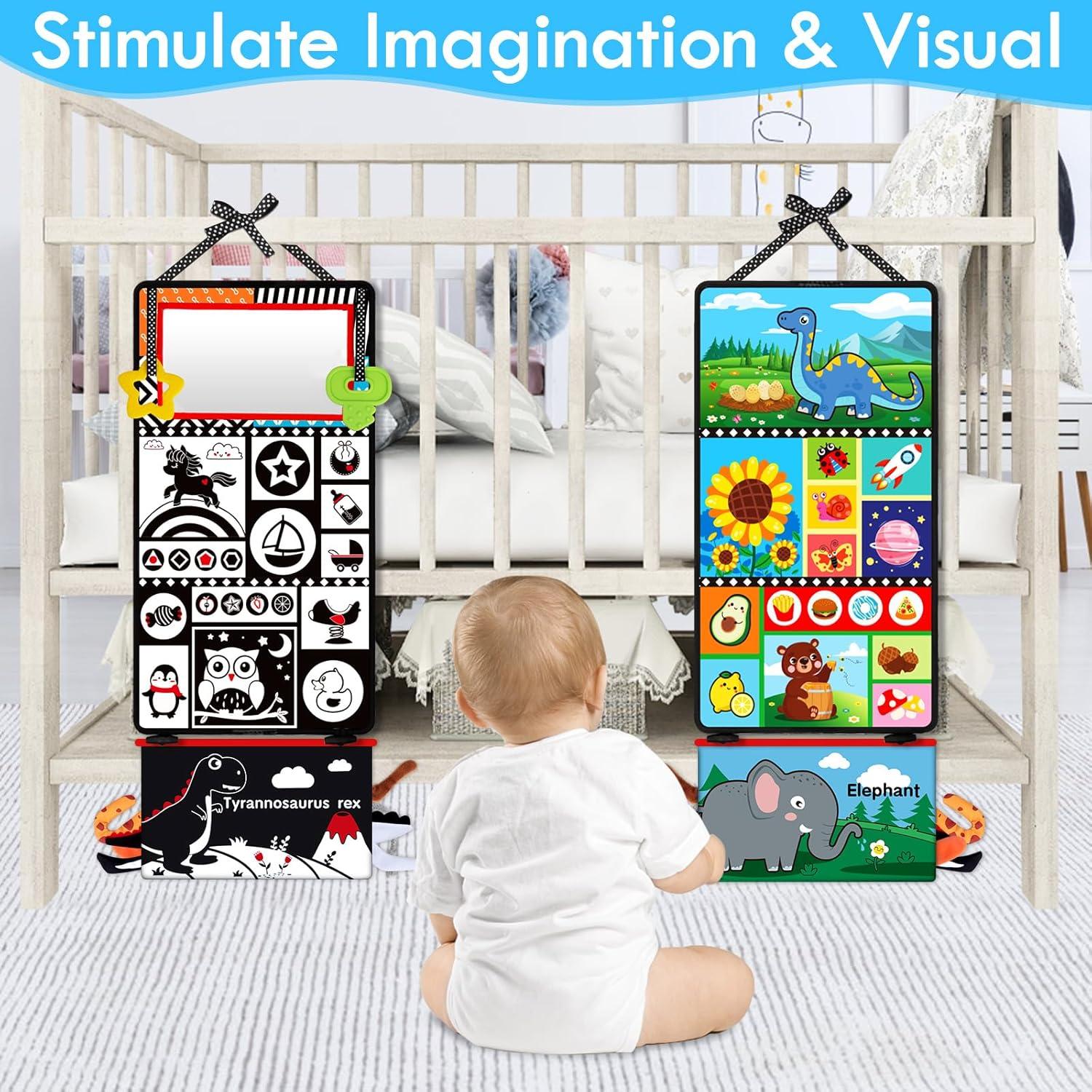 Espejo Tummy Time Aboosam 3 en 1 con Libro y Mordedor