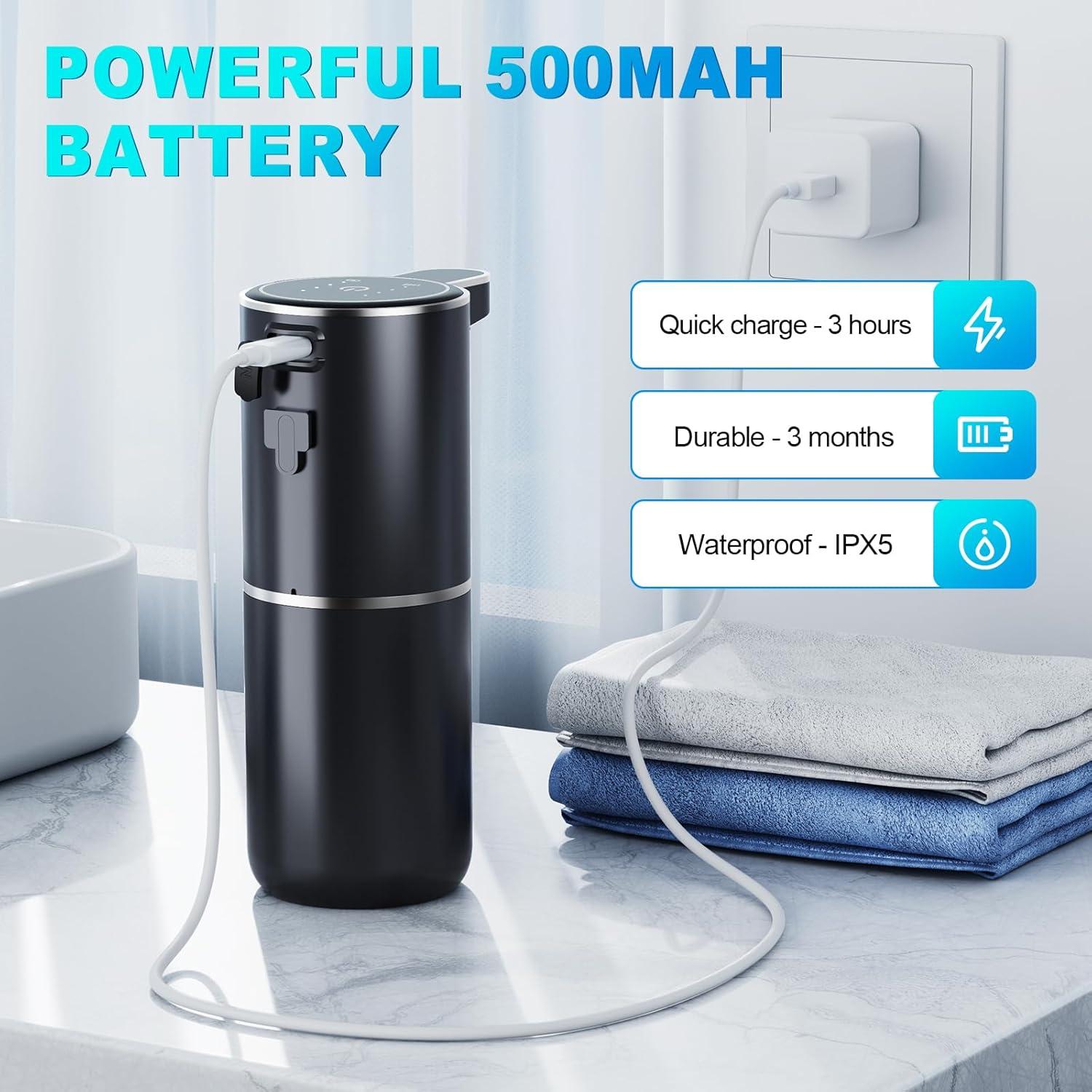 Dispensador Automático de Jabón Espumoso Amyzavls 380ml USB