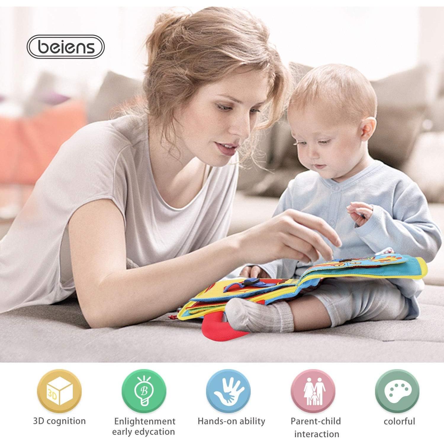 Libro de Tela Montessori beiens - Juguete Educativo 0+ Años