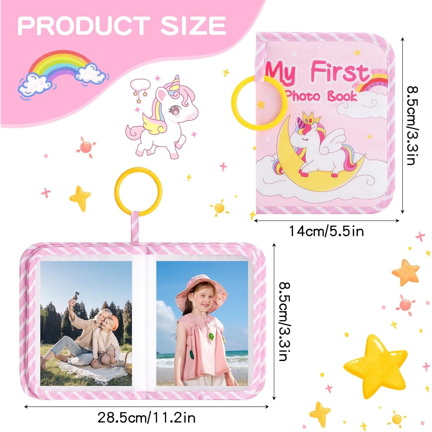 Álbum de fotos para bebés Rhoxshy Unicornio 17 páginas Rosa