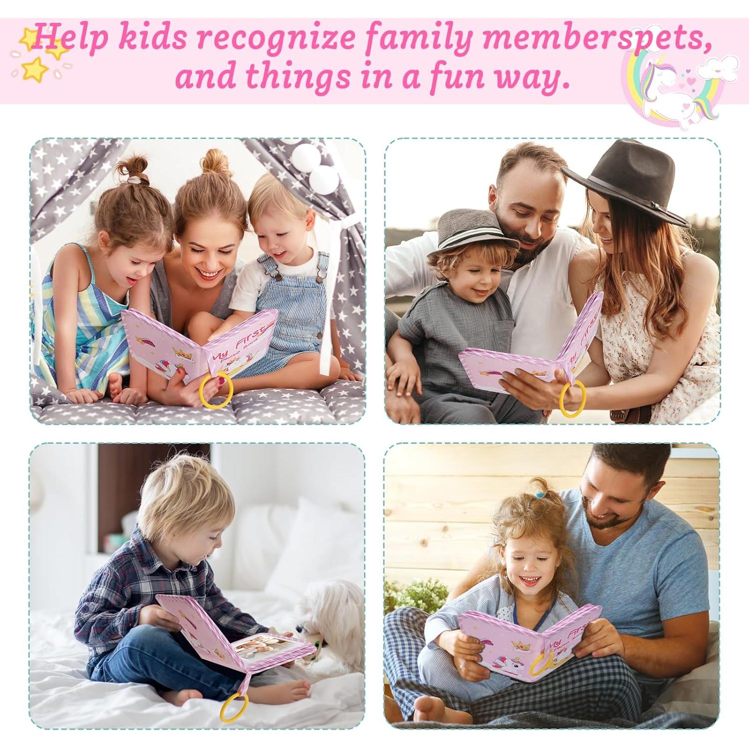 Álbum de fotos para bebés Rhoxshy Unicornio 17 páginas Rosa