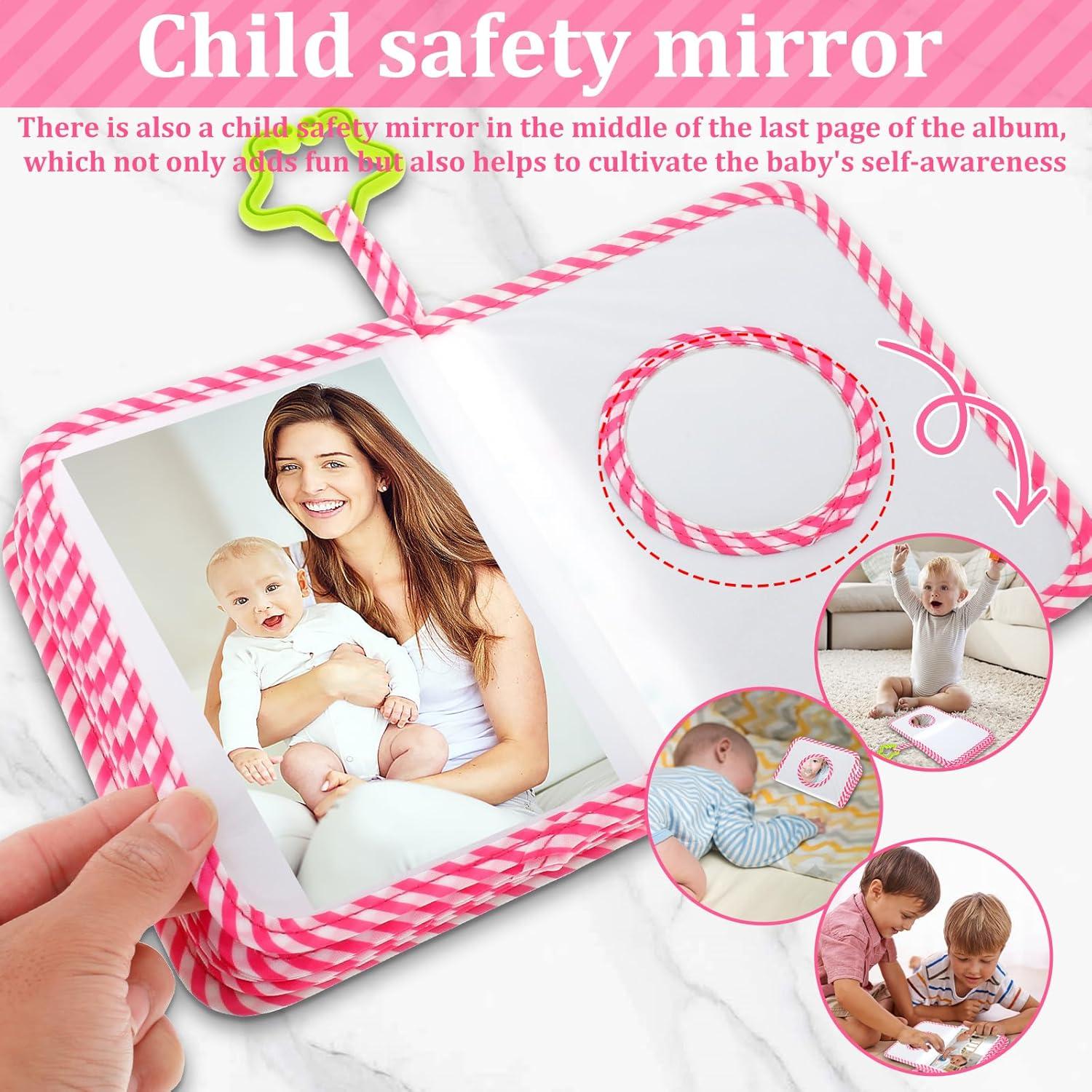 Álbum de Fotos para Bebés YMKWZ Rosa 18x14 cm Suave