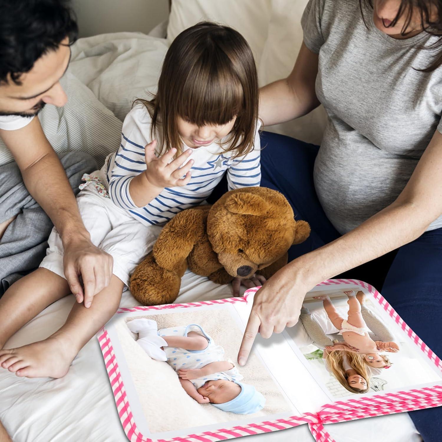 Álbum de Fotos para Bebés YMKWZ Rosa 18x14 cm Suave