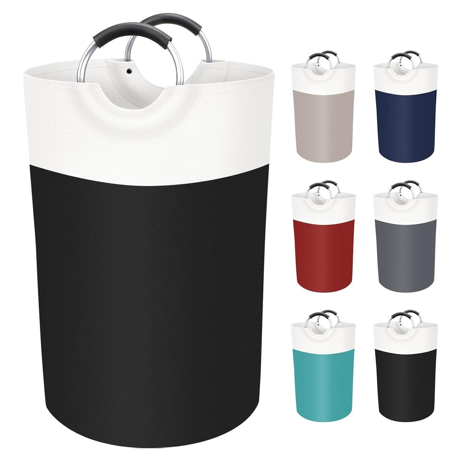 Cesto de Ropa BlissTotes 75L Impermeable Plegable Negro