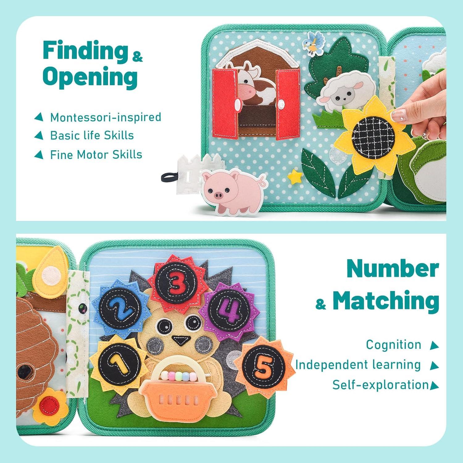 Libro Ocupado Montessori Silouka Granja 24 Actividades 0.53 kg