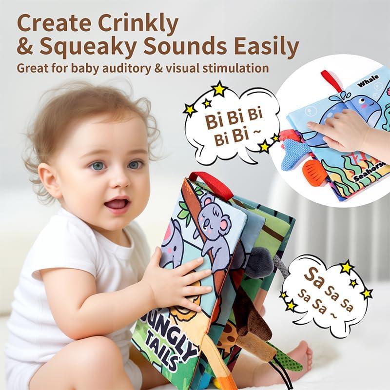 Libros Sensoriales para Bebés YySiRui - 2PCS Crinkle 0-6 Meses