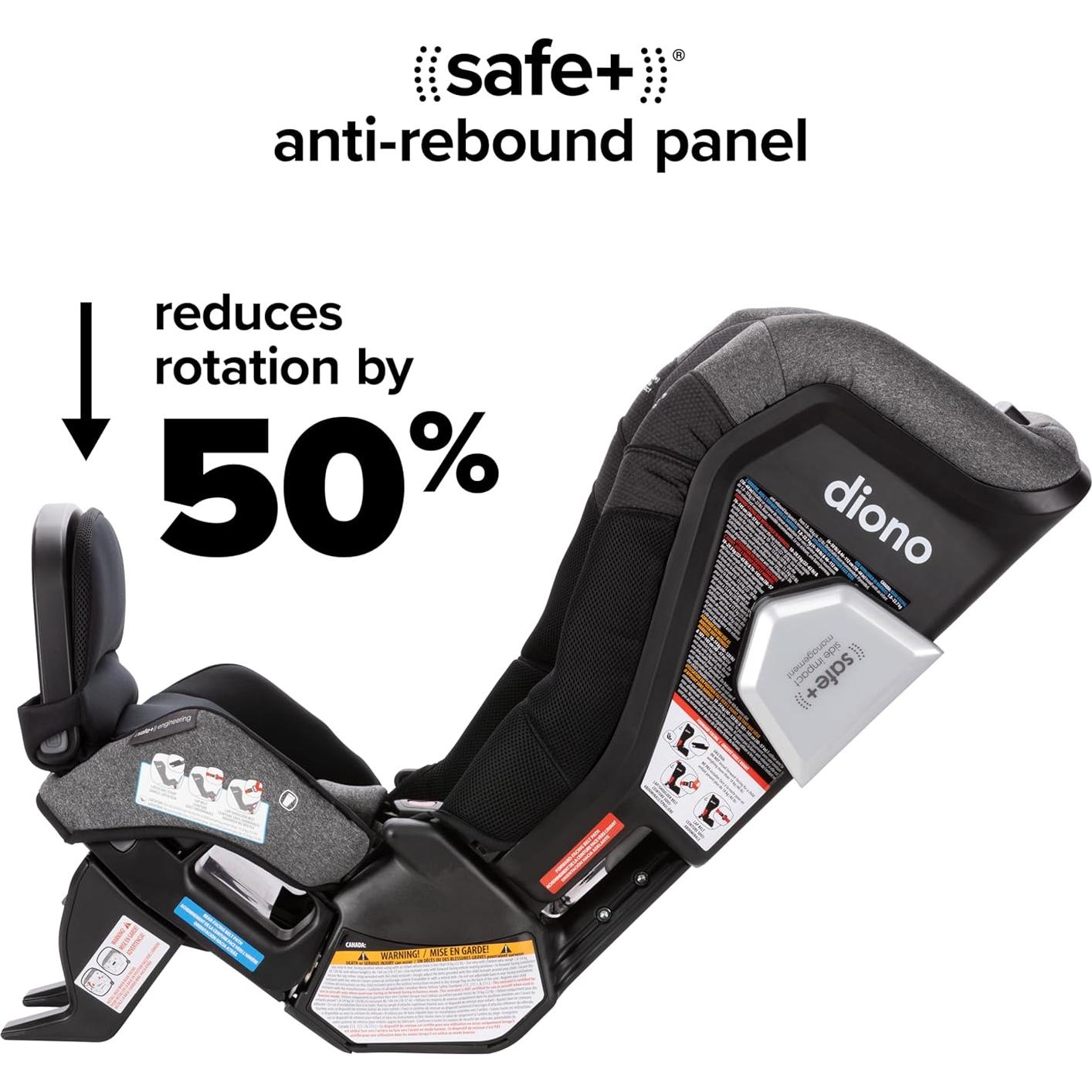 Asiento de Auto Convertible Diono Radian 3RXT SafePlus Max - Tormenta Negra