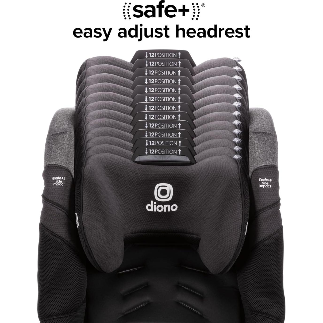 Asiento de Auto Convertible Diono Radian 3RXT SafePlus Max - Tormenta Negra