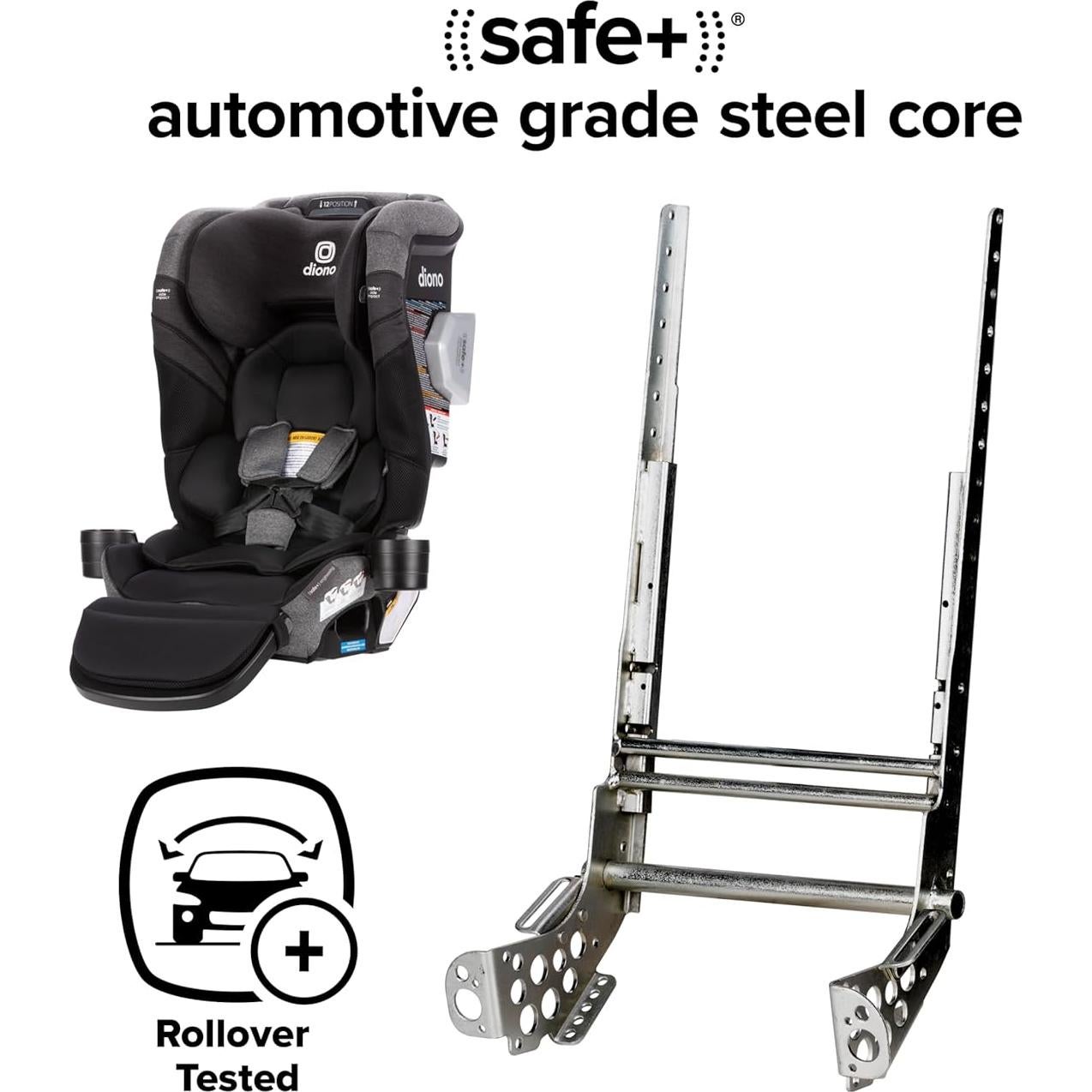 Asiento de Auto Convertible Diono Radian 3RXT SafePlus Max - Tormenta Negra