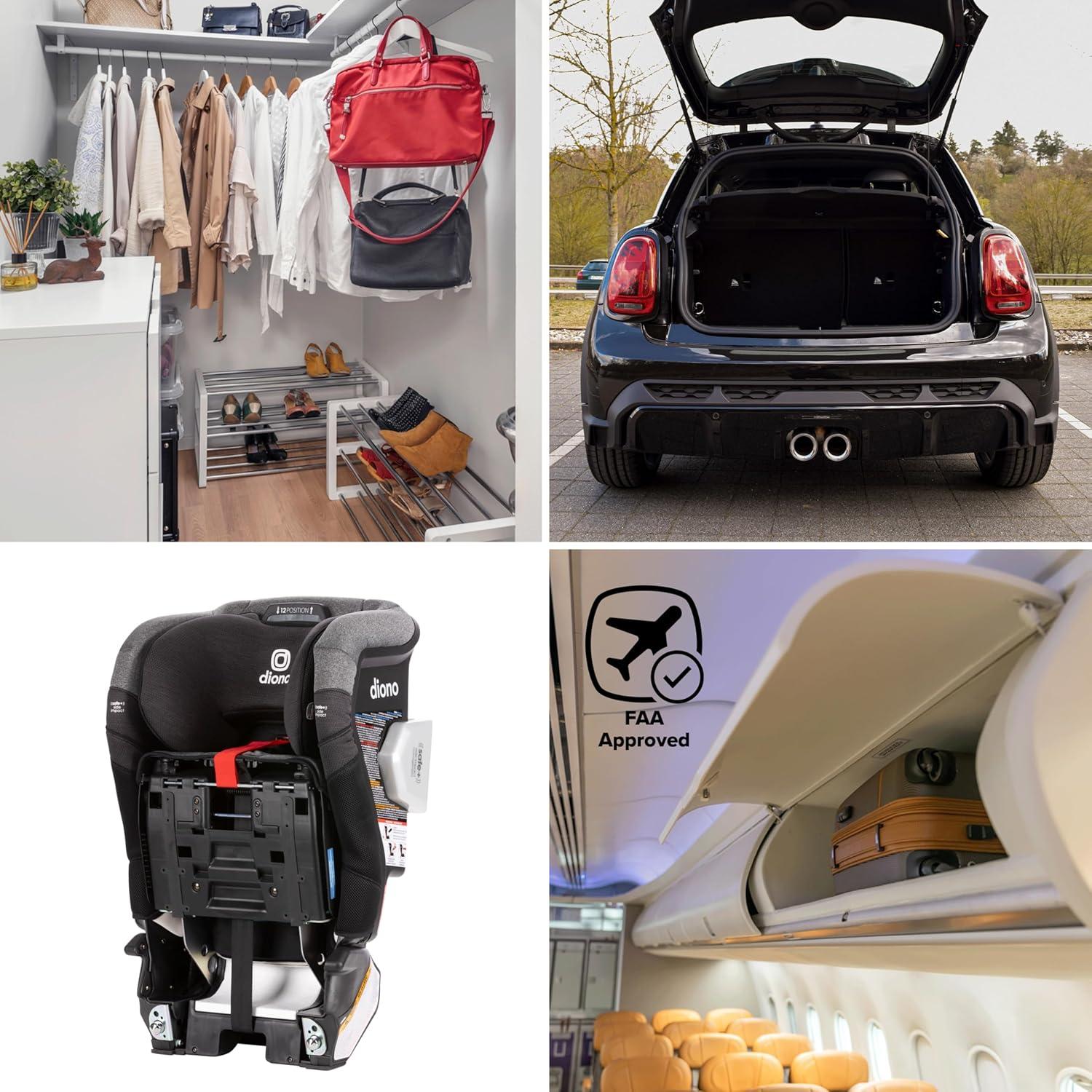 Asiento de Auto Convertible Diono Radian 3RXT SafePlus Max - Tormenta Negra