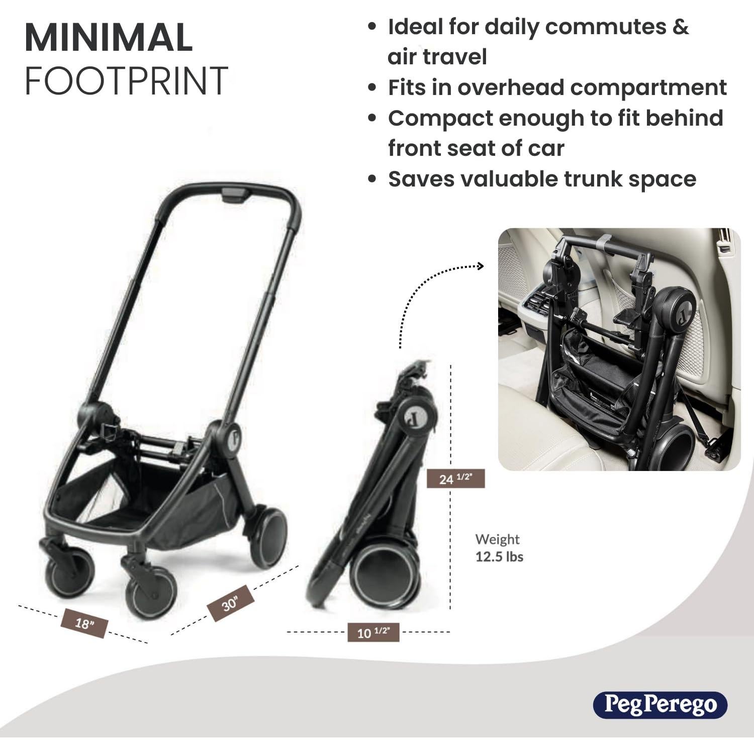 Cochecito Peg Perego City Loop Plegable 5.7 kg Negro