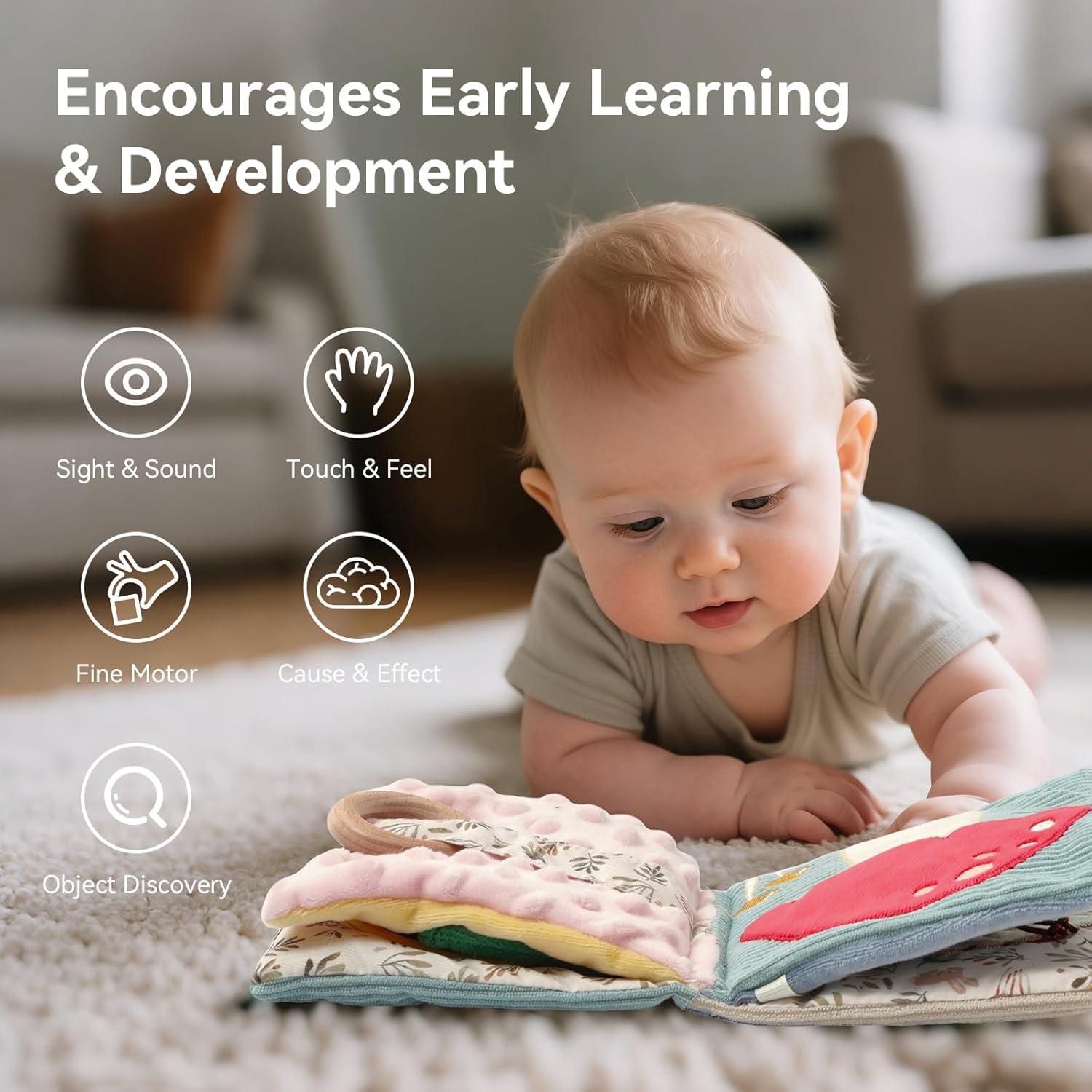 Libro Sensorial para Bebés Macabaka - 8 Páginas Interactivas