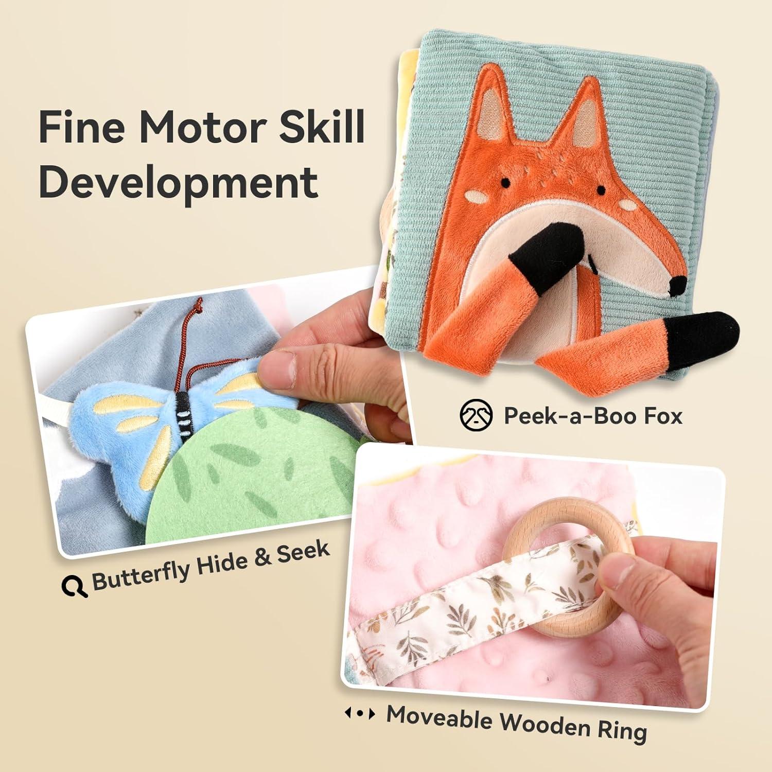 Libro Sensorial para Bebés Macabaka - 8 Páginas Interactivas