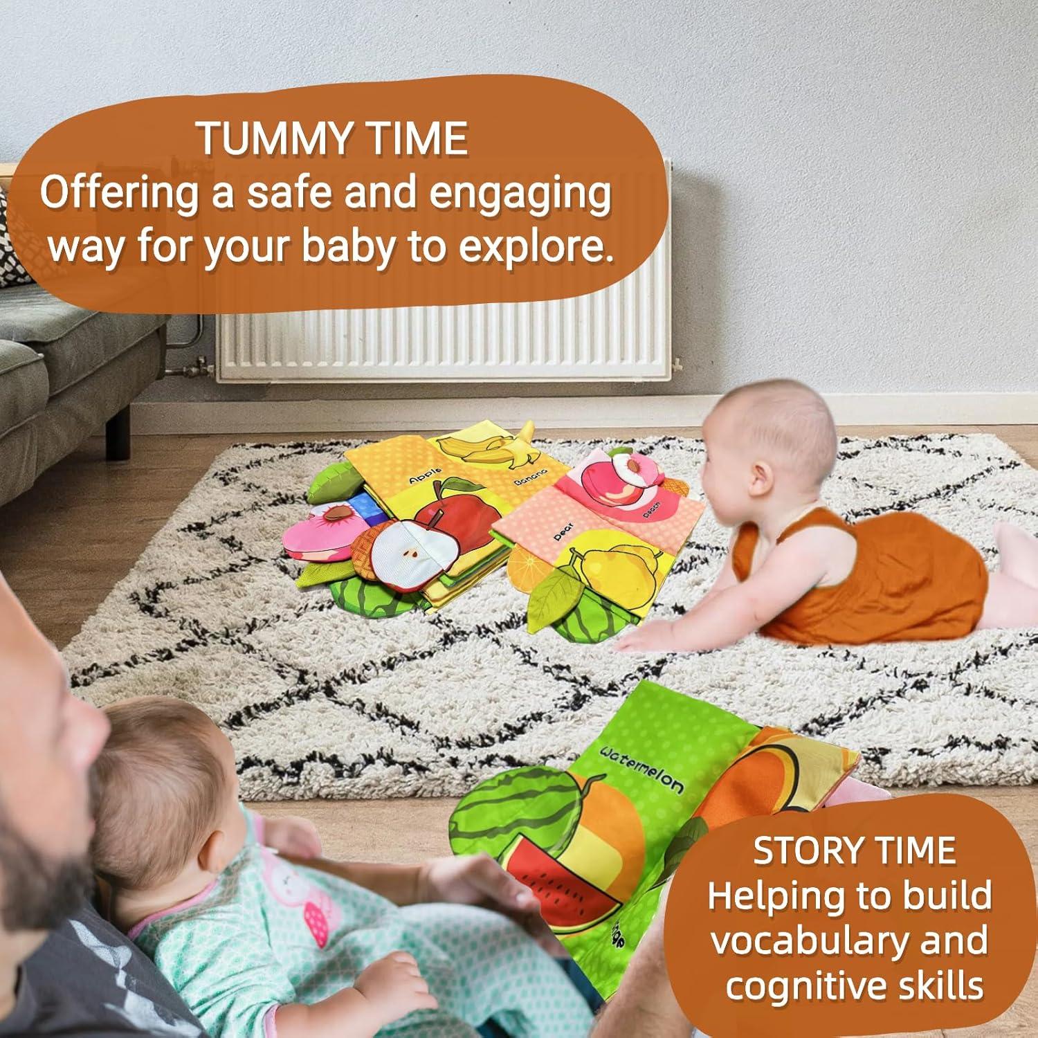 Libro de Tela Suave Crinkle para Bebés 0-12 Meses - Chochumy