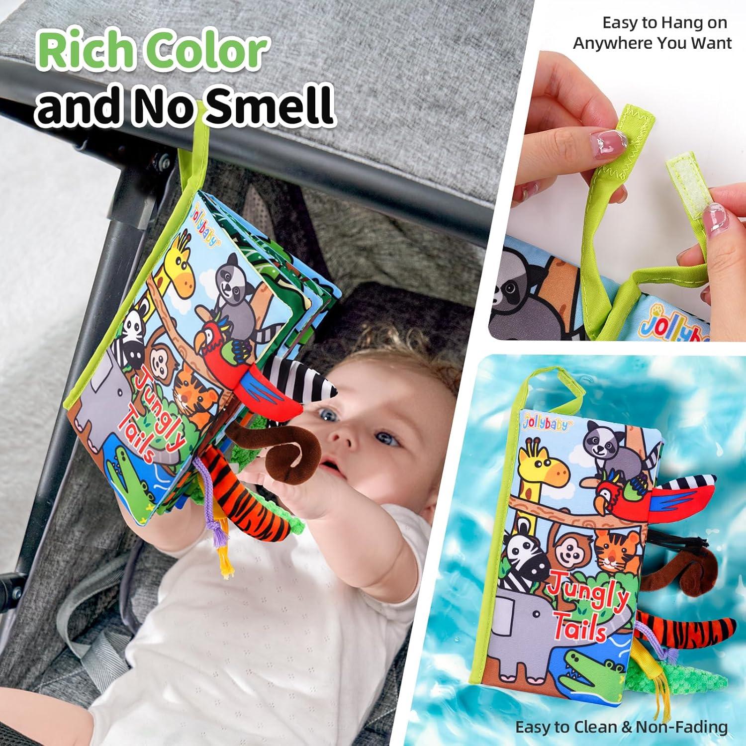 Libro de Tela Crinkle Jollybaby para Bebés 0-12 Meses