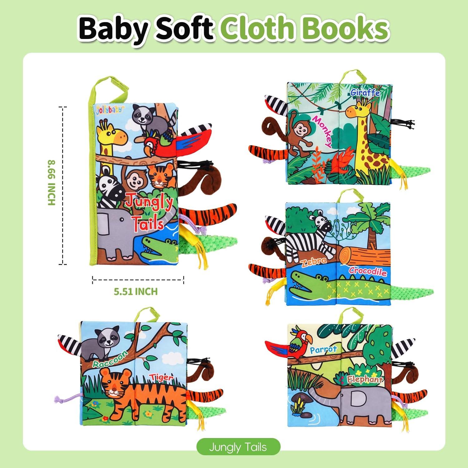 Libro de Tela Crinkle Jollybaby para Bebés 0-12 Meses