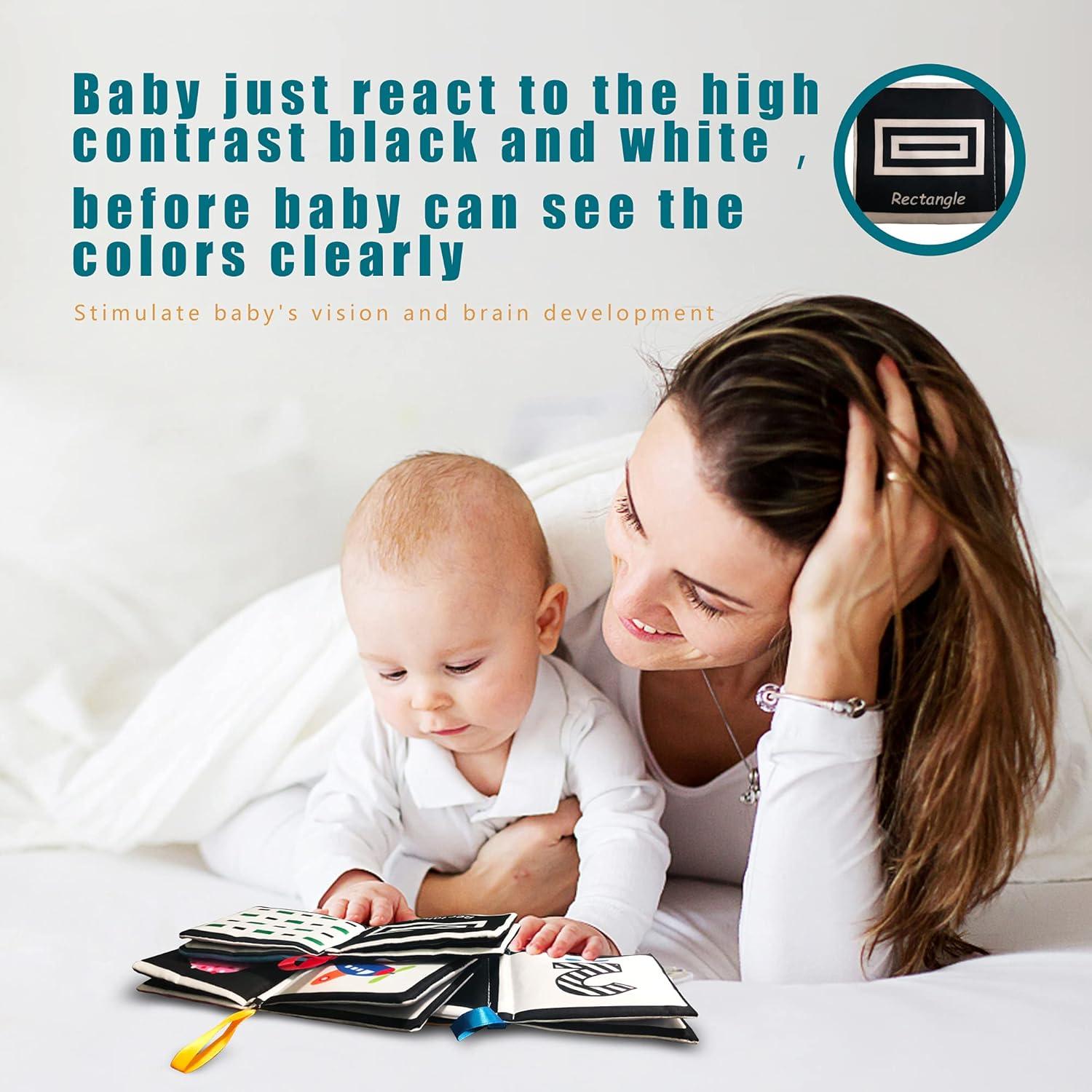 Libro de Tela Suave para Bebés AMINFUN - Paquete de 4