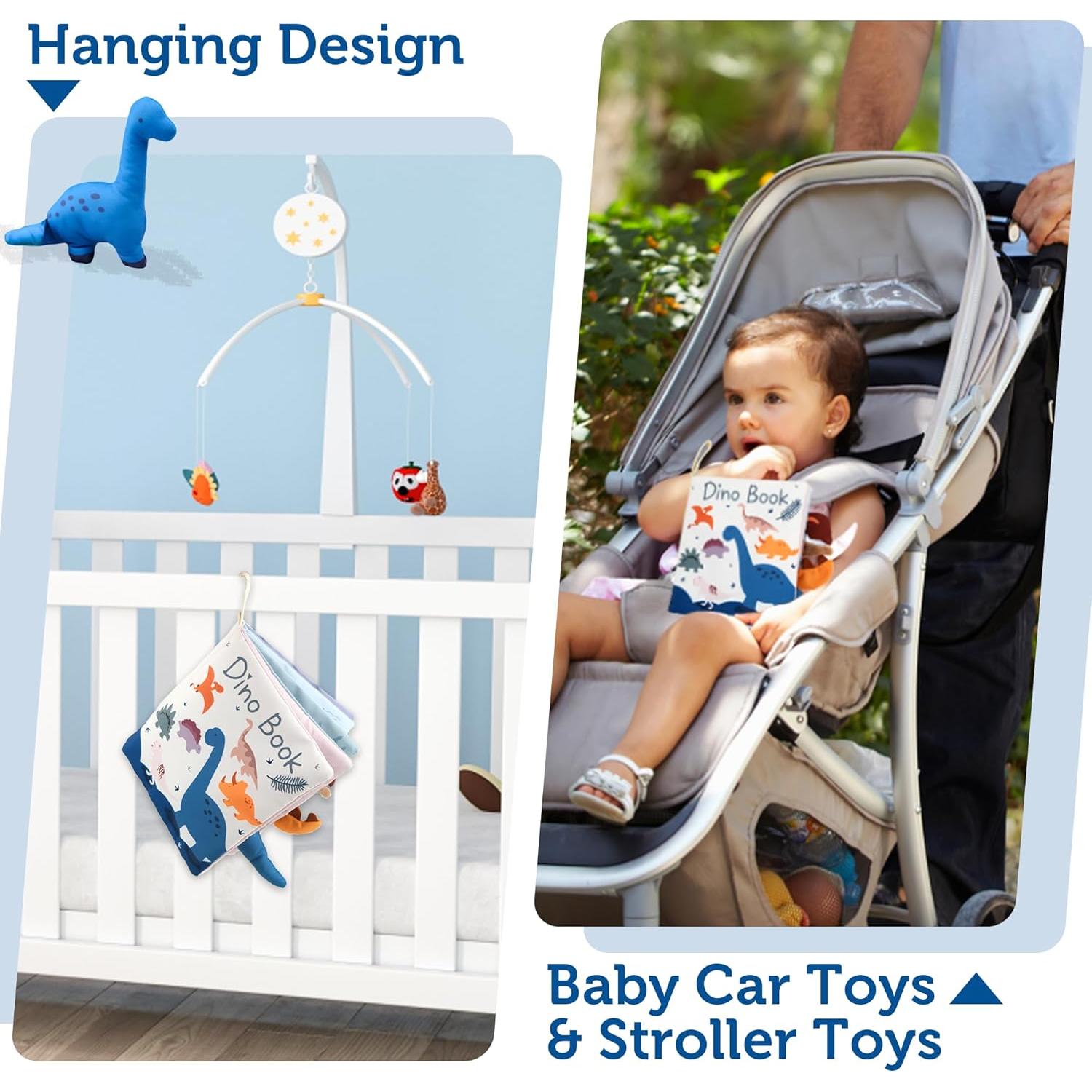 Libro de Tela para Bebés Richgv Dino 0-12 Meses 3D