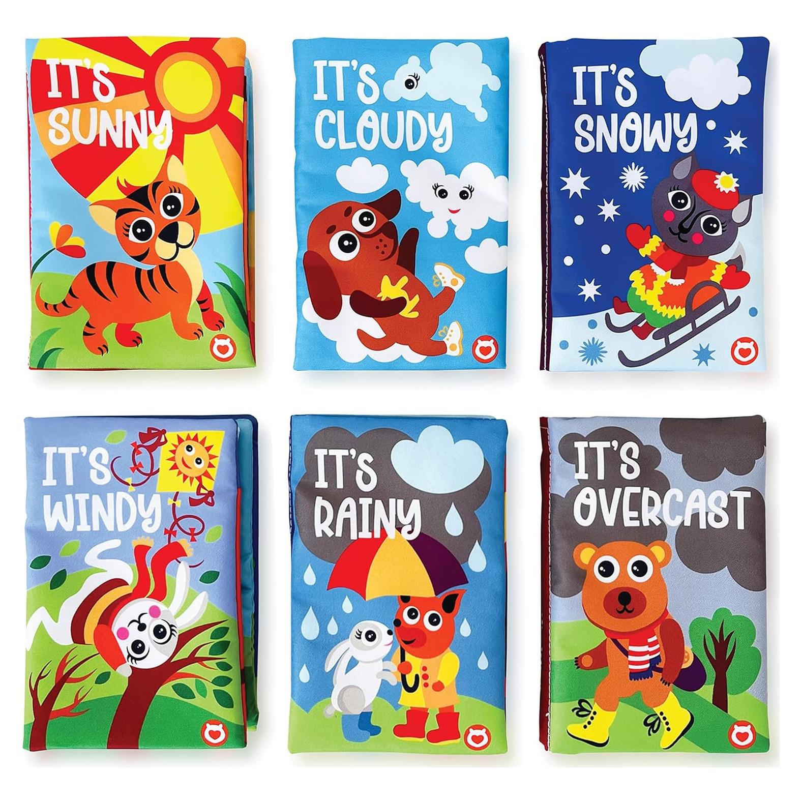 Libros de Tela BabyBibi - Juego de 6 para Bebés 3+ Meses