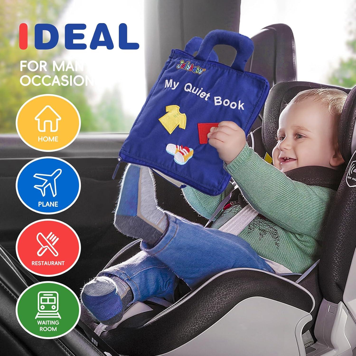 Libro Silencioso Suave Jollybaby para Bebés 0-4 Años - 10 Actividades