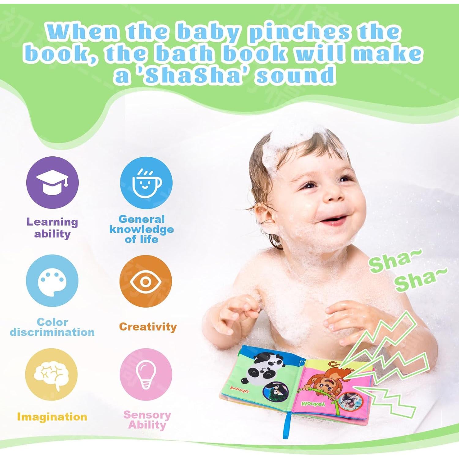 5 Libros de Baño para Bebés XBagSJ - Impermeables y No Tóxicos