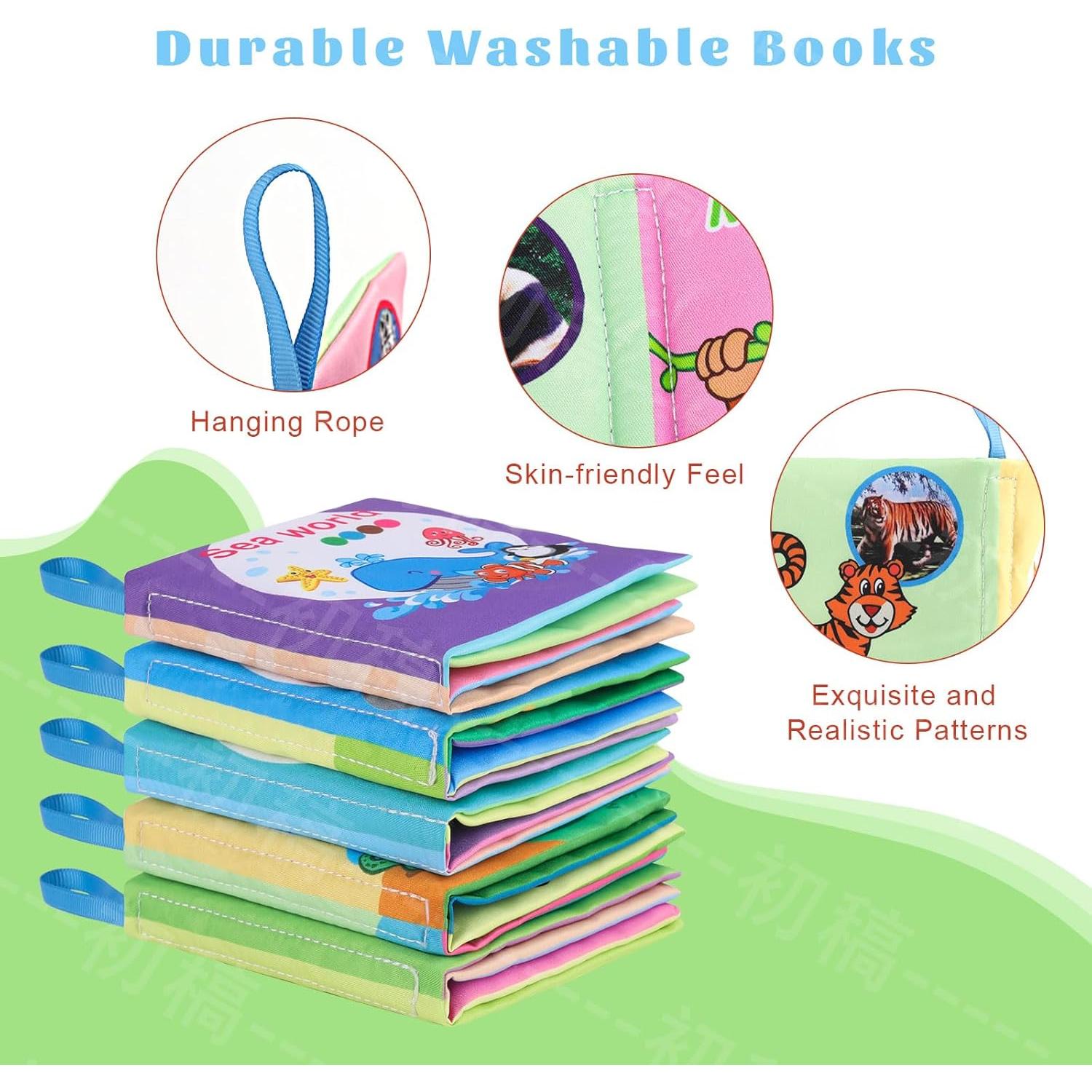 5 Libros de Baño para Bebés XBagSJ - Impermeables y No Tóxicos