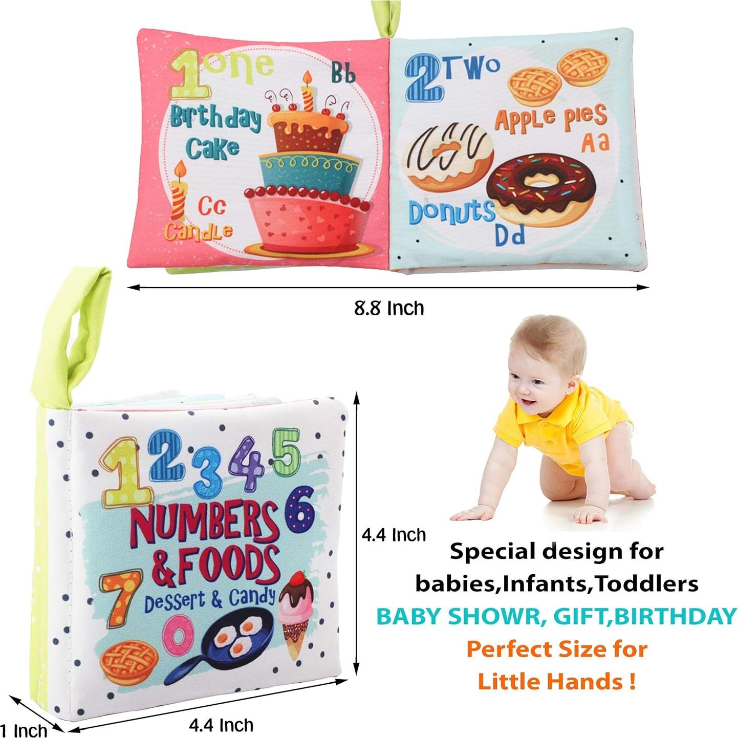 Conjunto de Libros de Tela Suaves Bebe Mondo - 4 Piezas