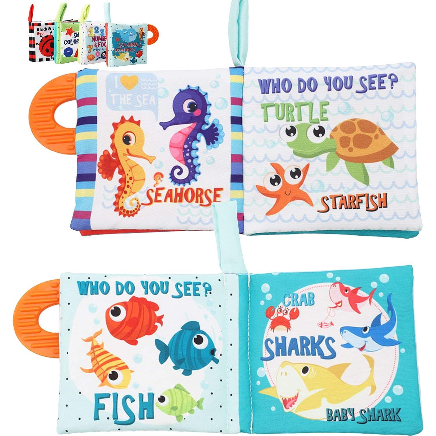 Conjunto de Libros de Tela Suaves Bebe Mondo - 4 Piezas