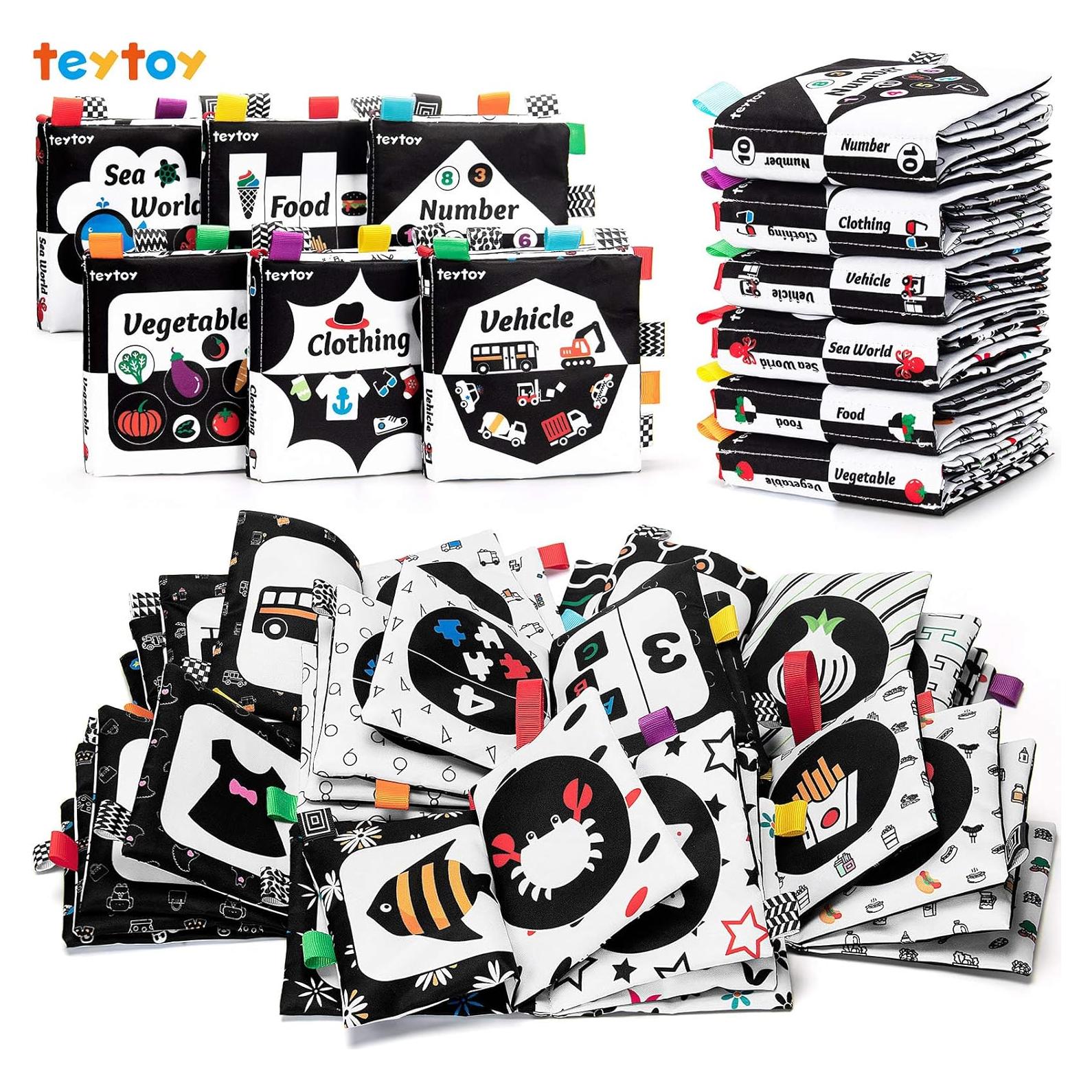 Conjunto de Libros de Tela Suave Teytoy 6 PCS para Bebés