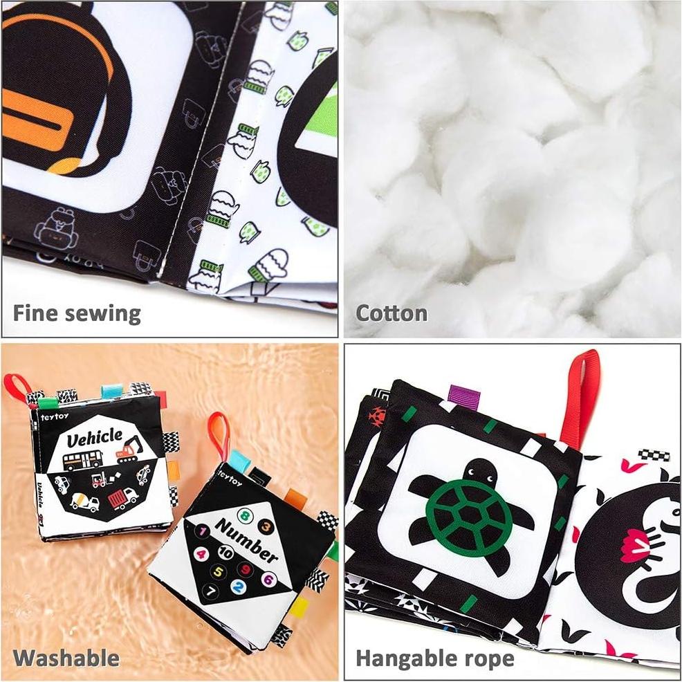 Conjunto de Libros de Tela Suave Teytoy 6 PCS para Bebés