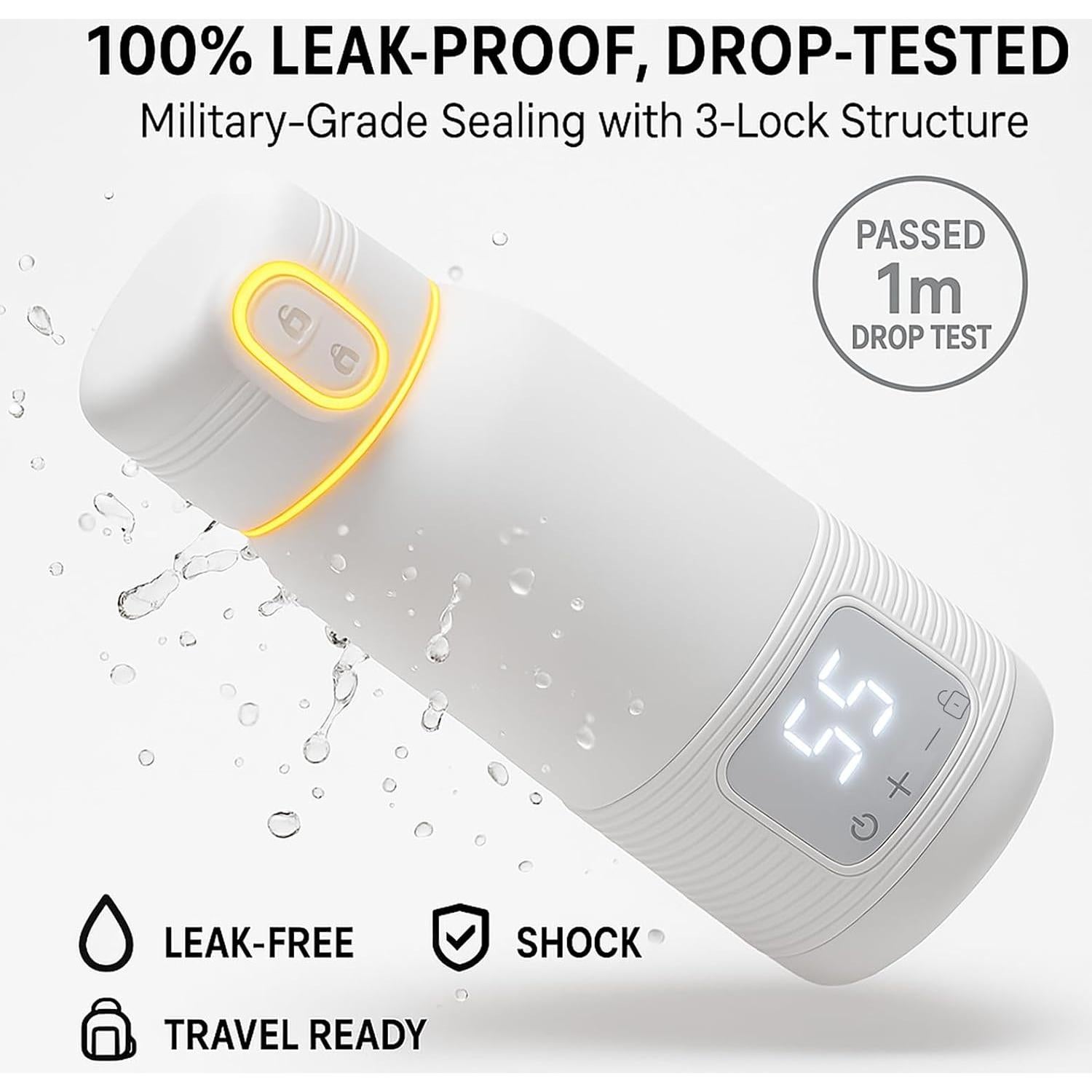 Calentador de Botellas Portátil VEMJO 12oz USB - Rápido y Seguro