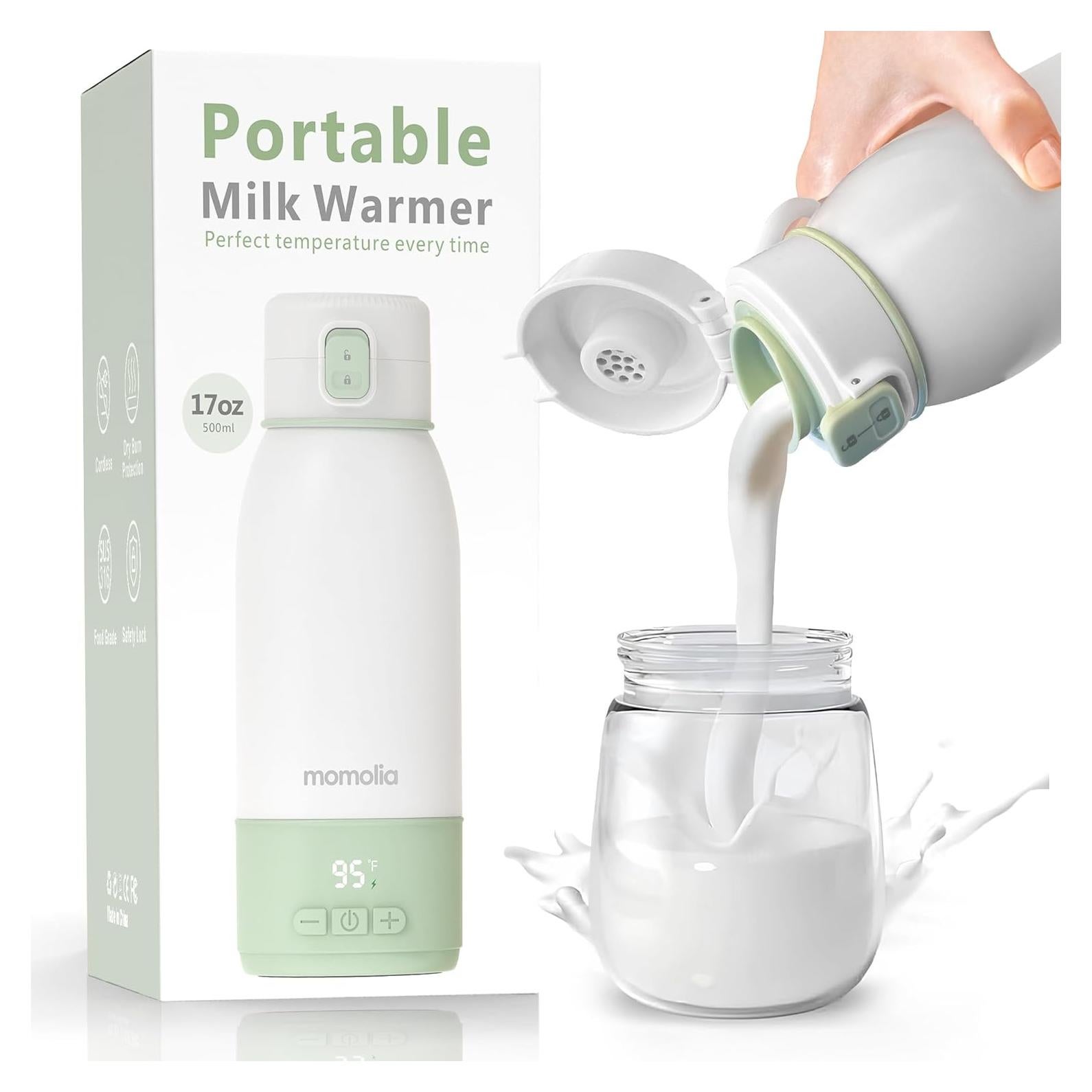 Calentador de Leche Portátil Momolia 0.5L con Pasteurización