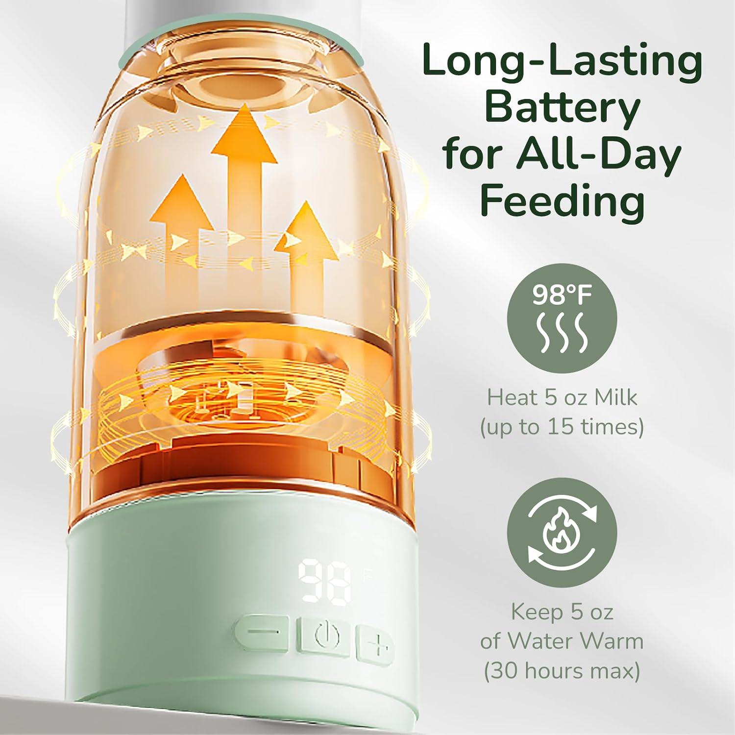 Calentador de Leche Portátil Momolia 0.5L con Pasteurización