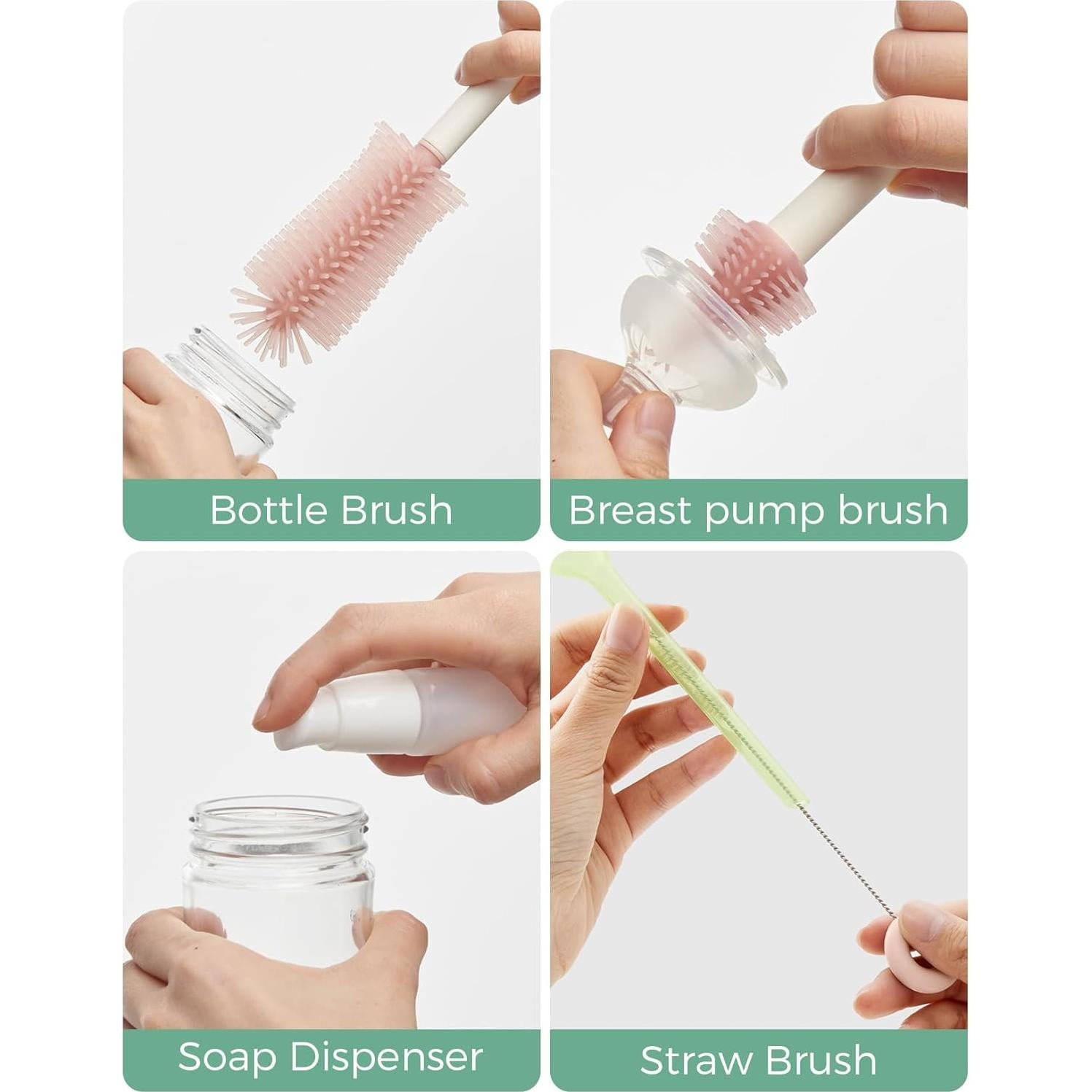 Calentador de Leche Portátil Momcozy 500ml y Cepillo 7 en 1