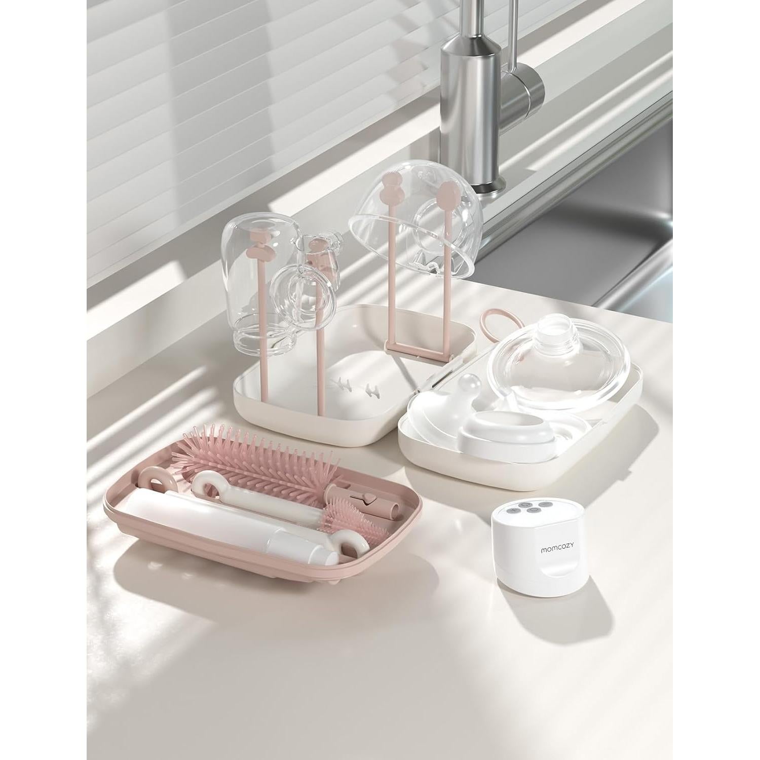 Calentador de Leche Portátil Momcozy 500ml y Cepillo 7 en 1