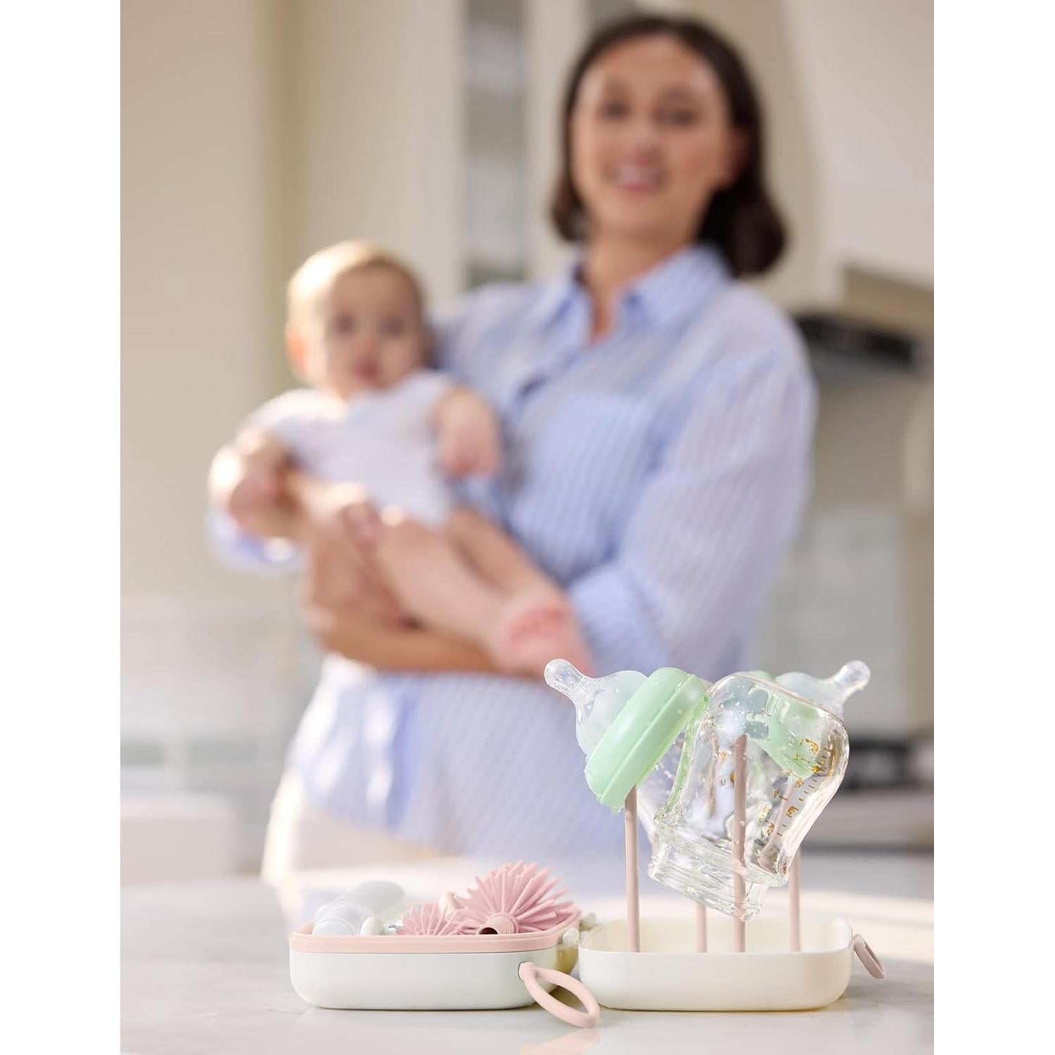 Calentador de Leche Portátil Momcozy 500ml y Cepillo 7 en 1