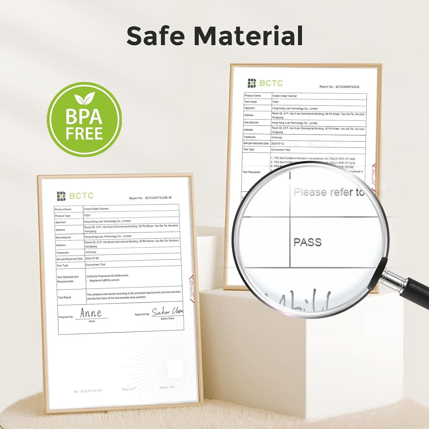 Calentador de Agua Instantáneo Momcozy 1.69L con Doble Luz