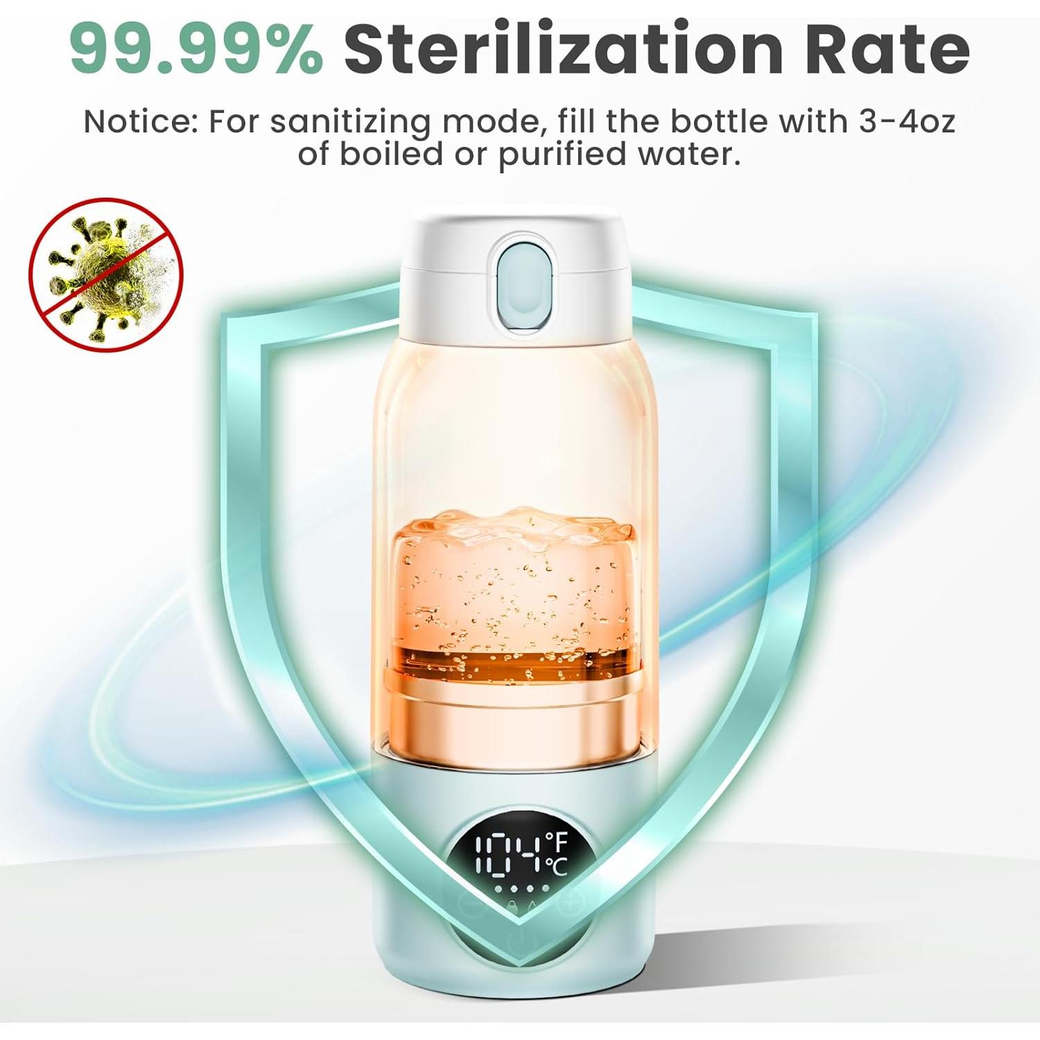 Calentador de Leche Portátil Iarha 500ml con Pantalla LCD