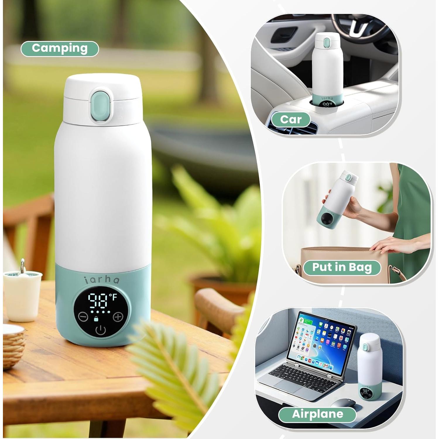 Calentador de Leche Portátil Iarha 500ml con Pantalla LCD