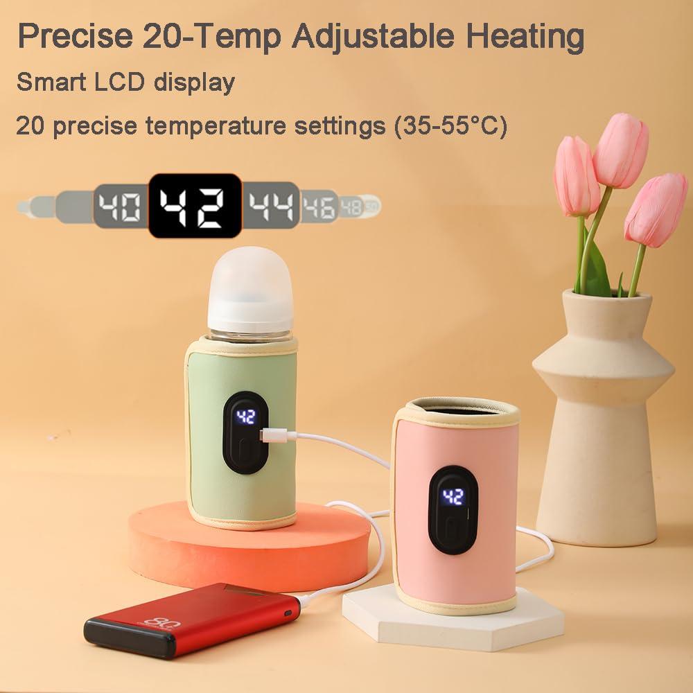 Calentador de Botellas Digital USB 20 Temperaturas Verde