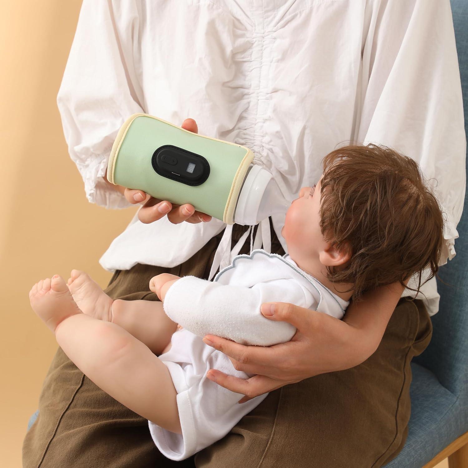 Calentador de Botellas Digital USB 20 Temperaturas Verde