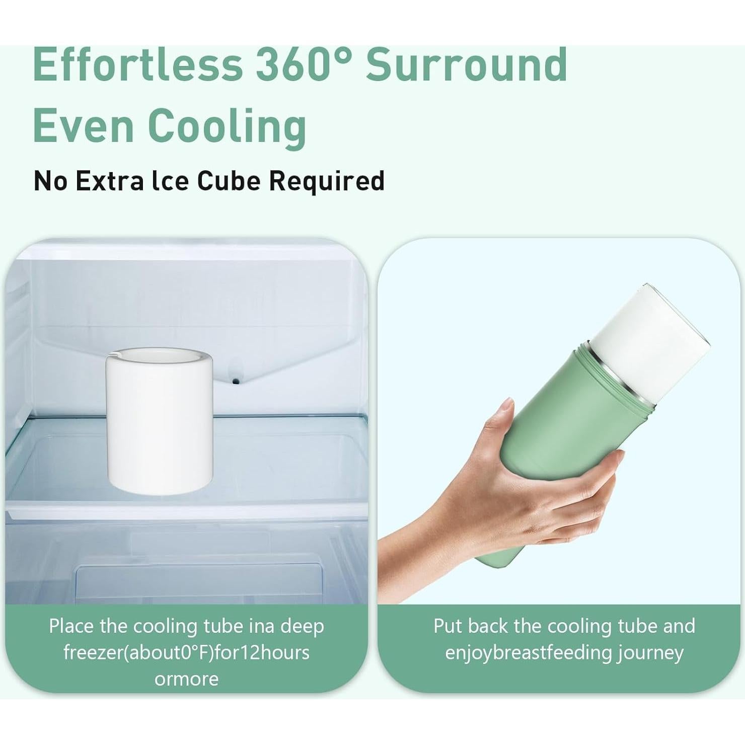 Enfriador de Leche Materna IHOLYLIVE 22oz Verde - 24h Fresco