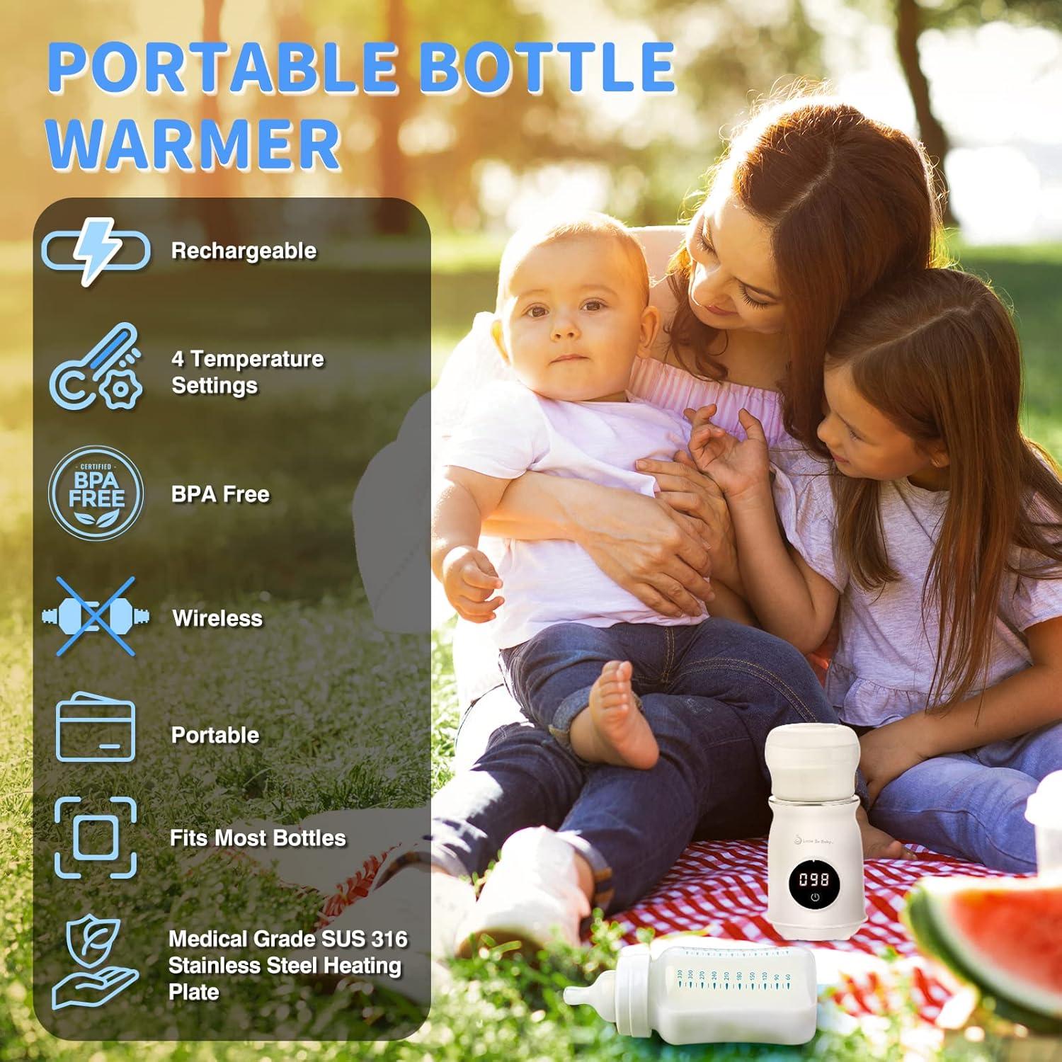 Calentador de Botellas Portátil Little Bo Baby, 4 Temperaturas