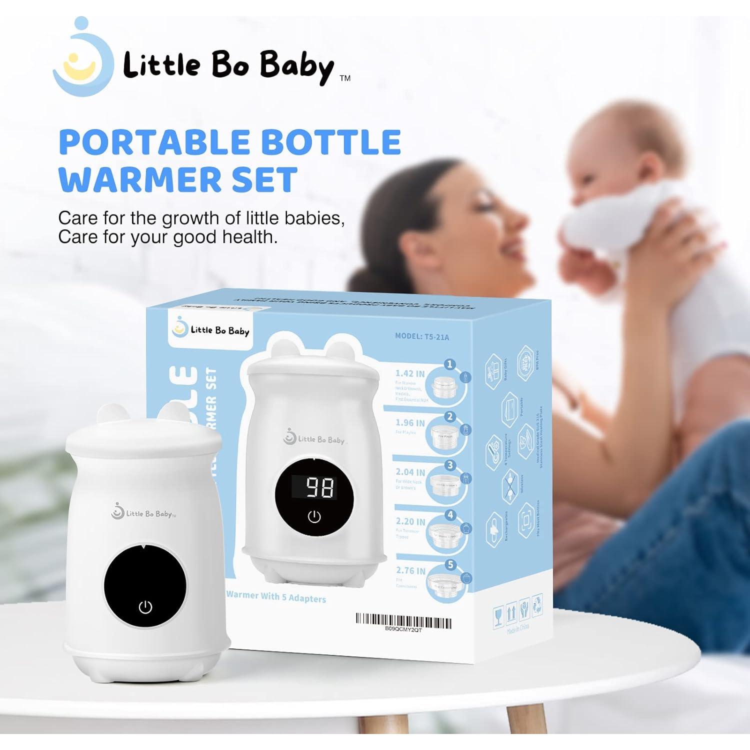 Calentador de Botellas Portátil Little Bo Baby, 4 Temperaturas
