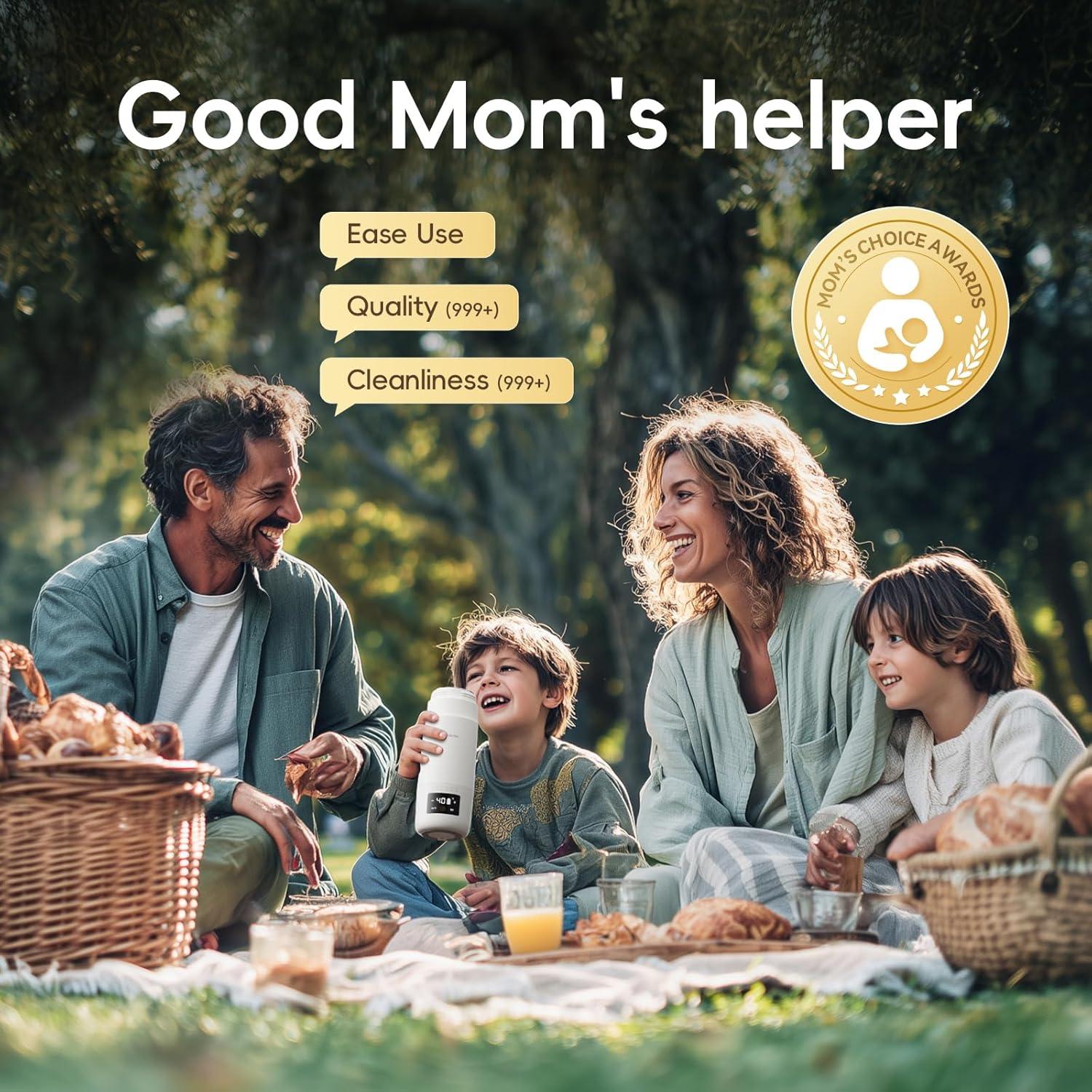 Calentador de Leche Portátil Felizbebe PHT2, 1.04 kg, Hervido Rápido