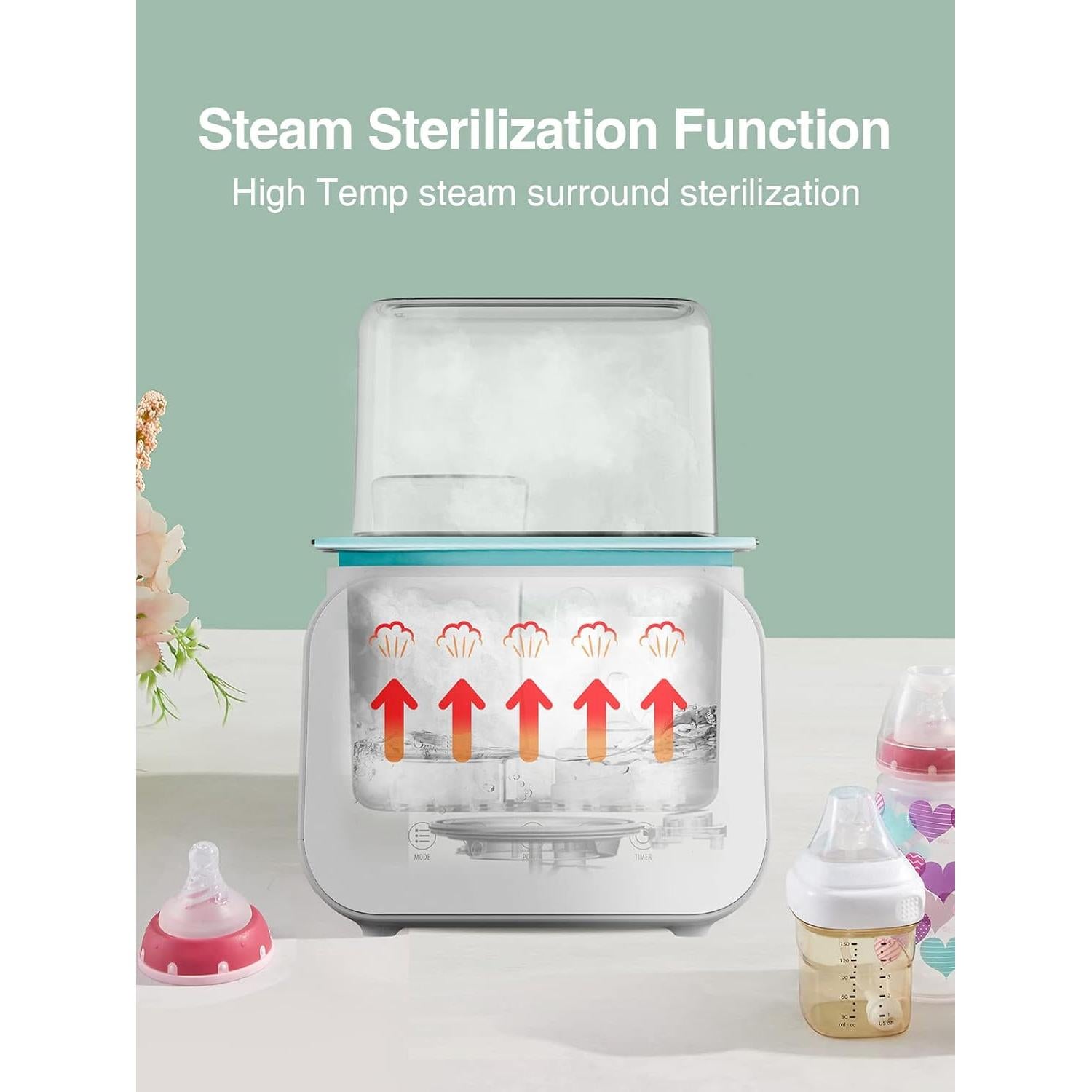 Calentador de Botellas MOMYEASY 7 en 1 Blanco con Control de Temperatura