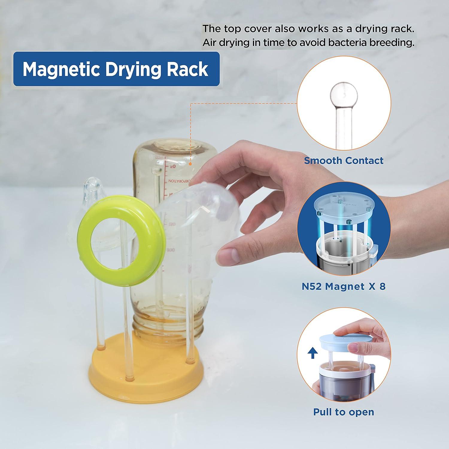 Kit de Limpieza de Botellas para Bebés TechoEcho 6 en 1 Azul